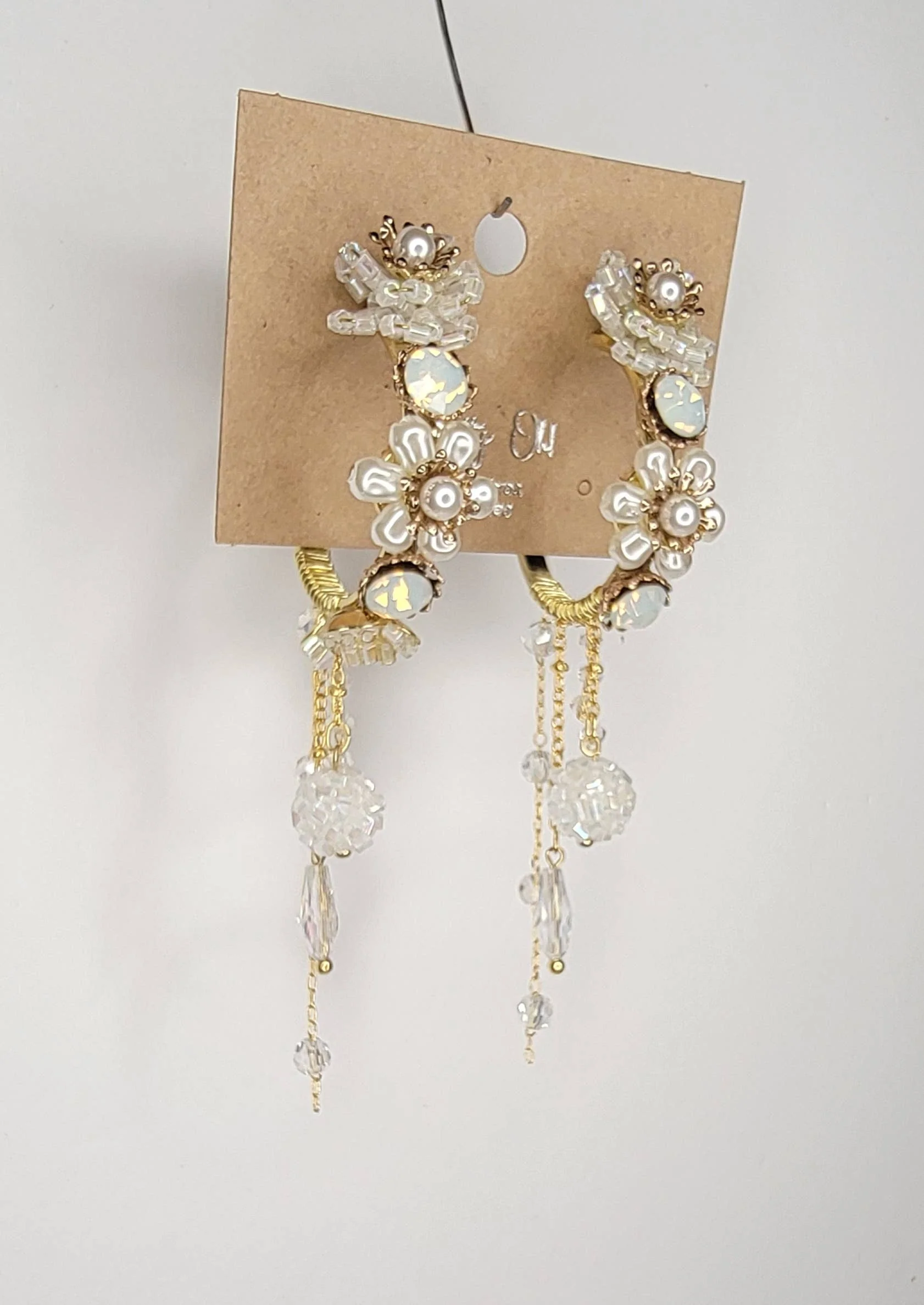 Handmade Fancy Hoop Earrings w/ Swarovski elements - Image 16