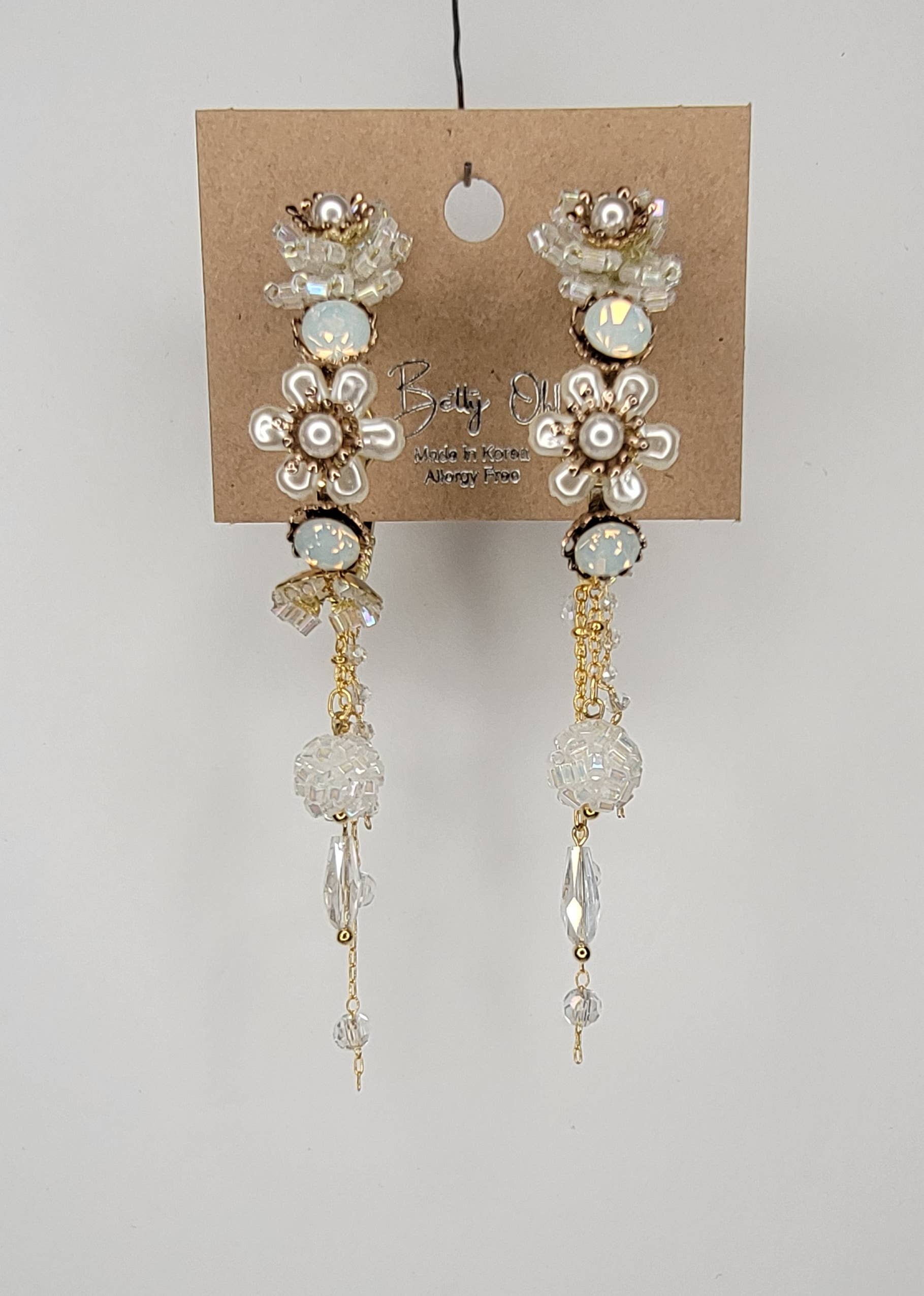 Handmade Fancy Hoop Earrings w/ Swarovski elements - Image 2