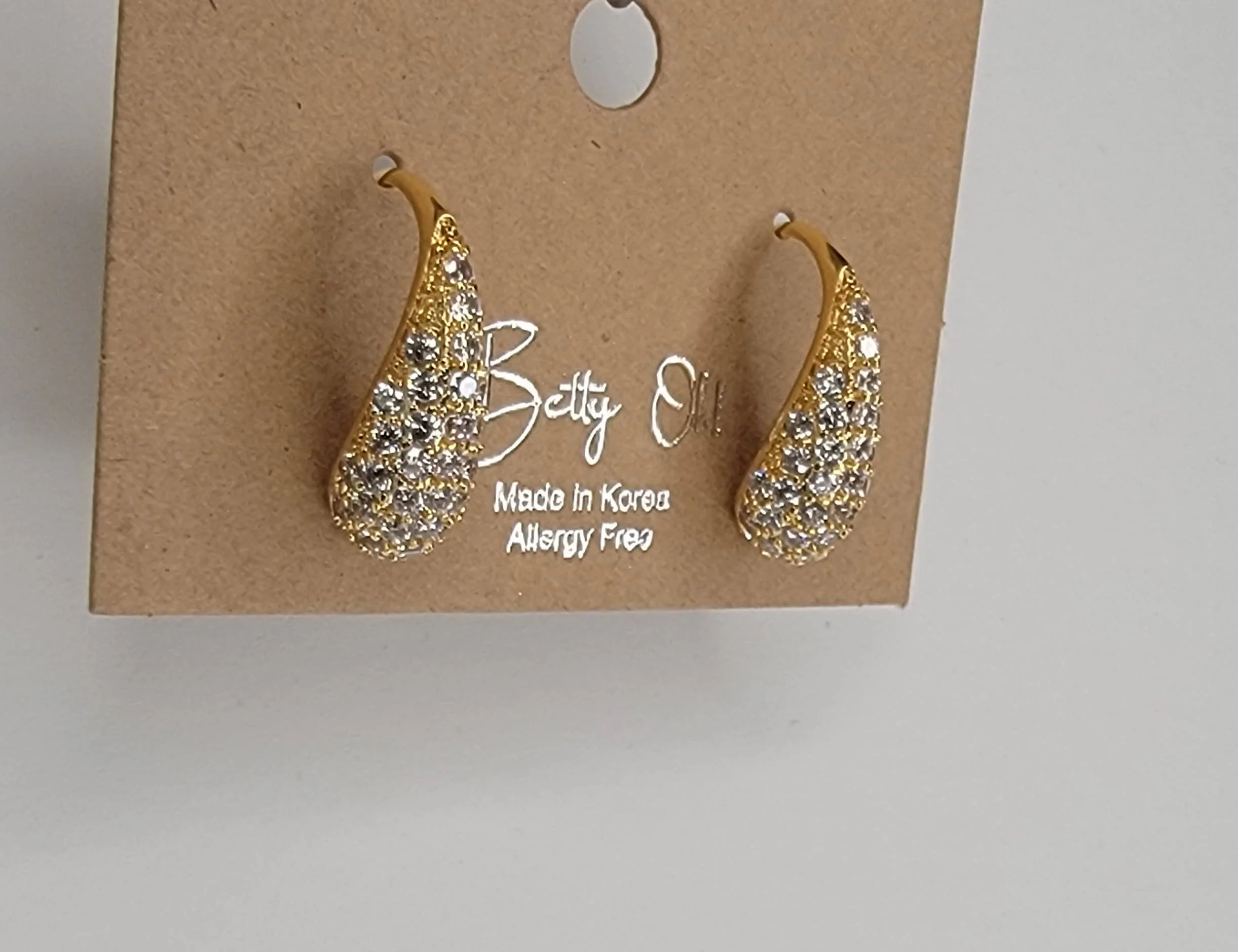 TEARDROP CZ EARRINGS. - Image 2