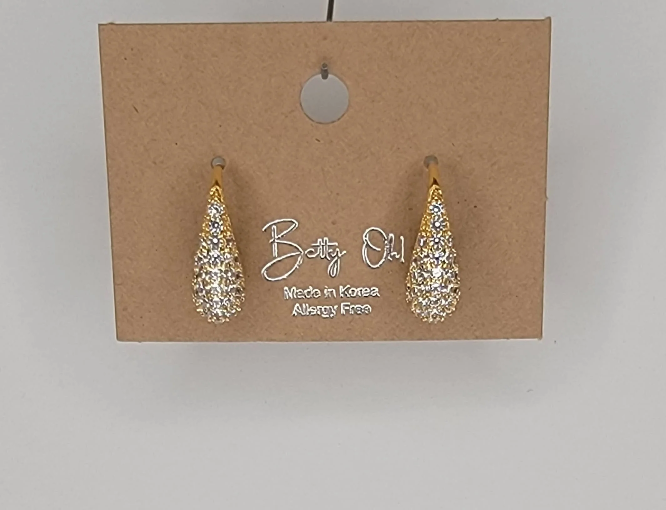 TEARDROP CZ EARRINGS. - Image 3