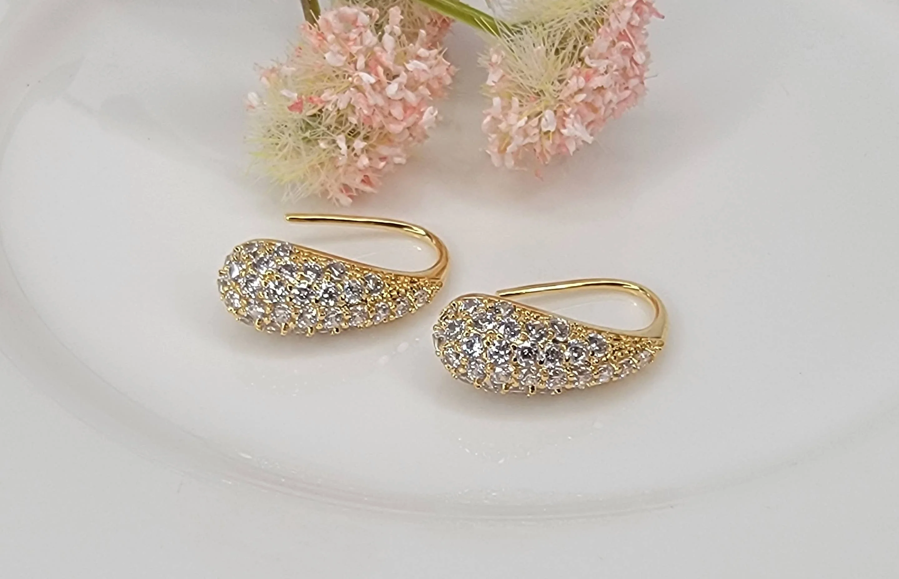 TEARDROP CZ EARRINGS. - Image 4