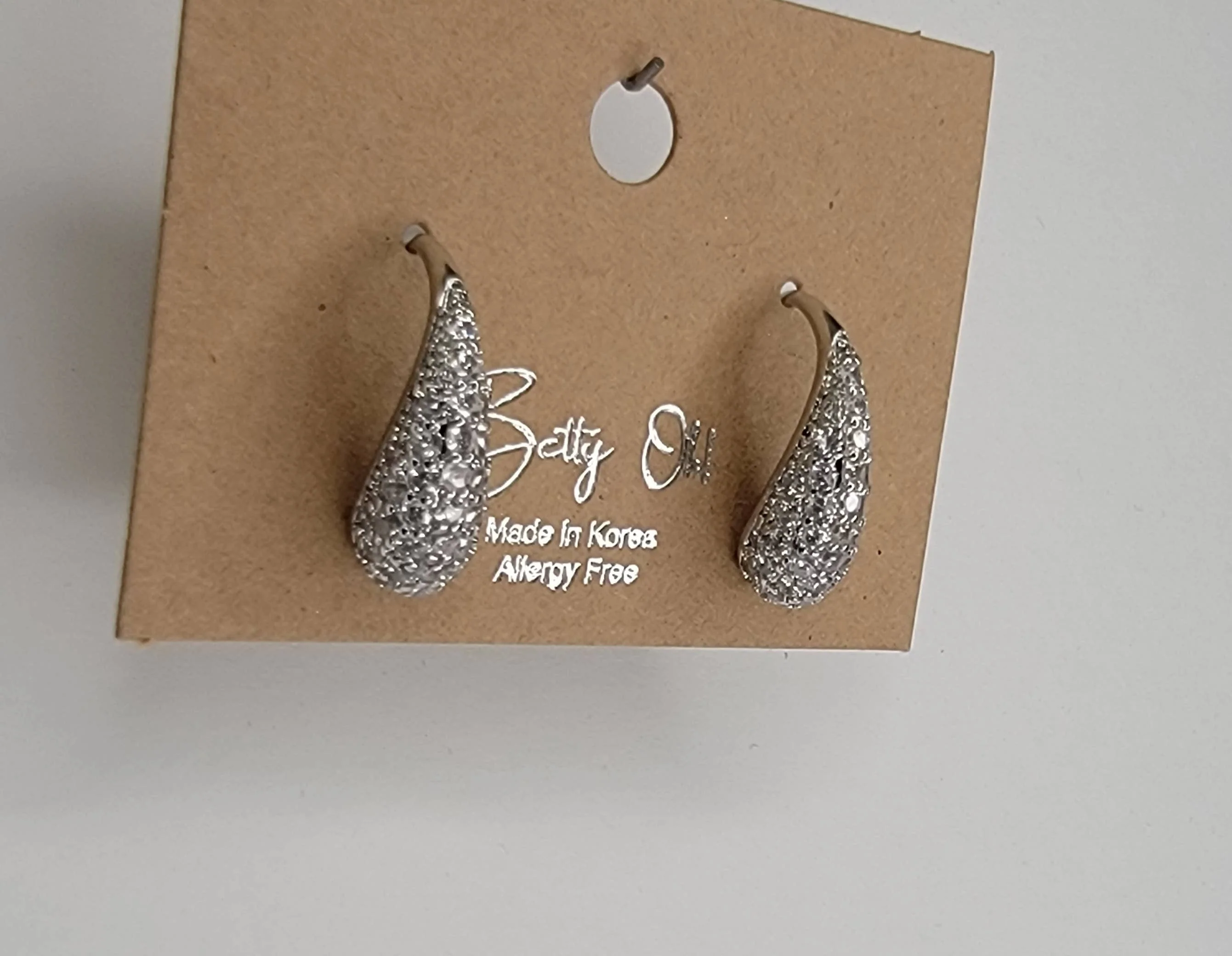 TEARDROP CZ EARRINGS. - Image 5
