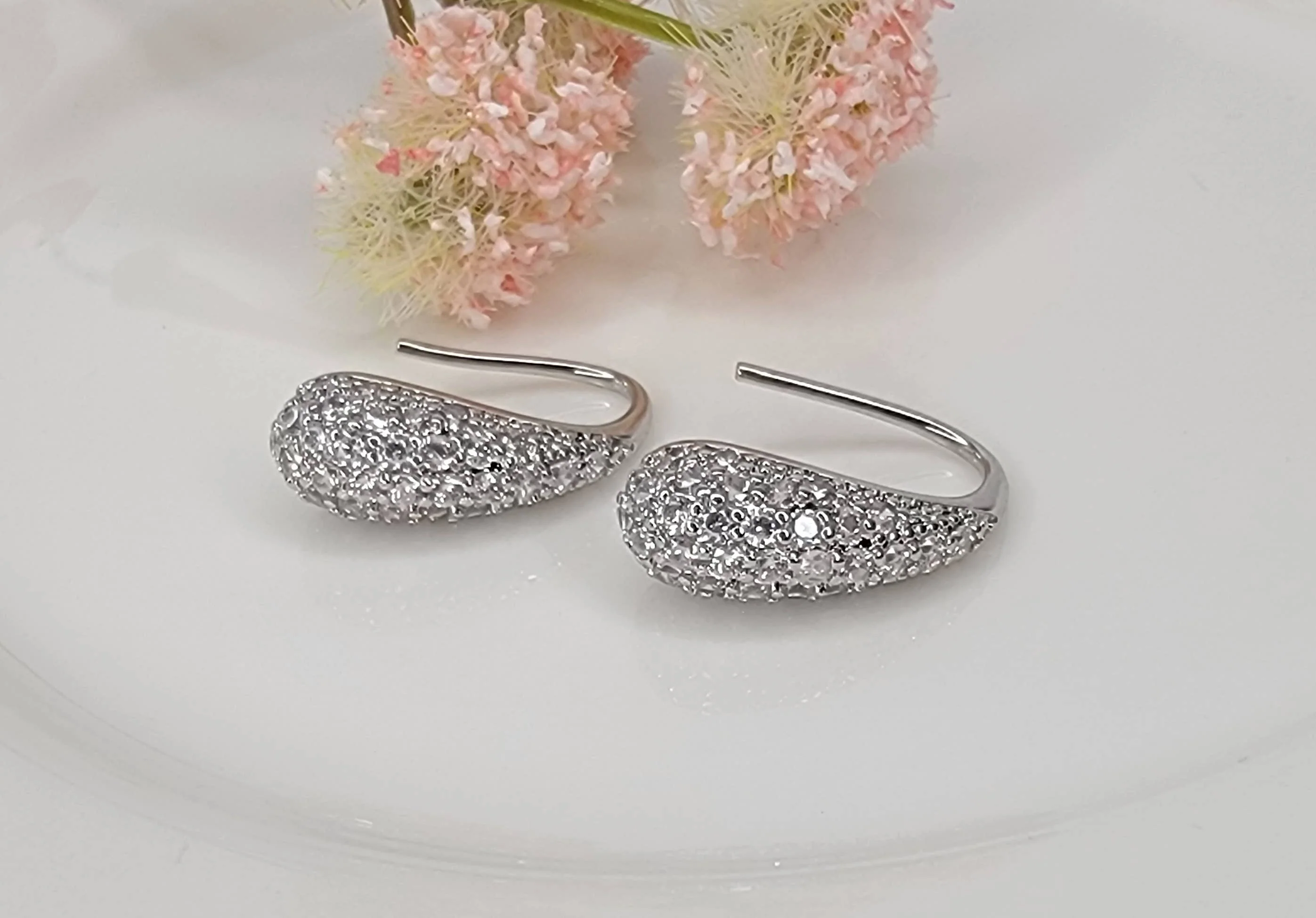 TEARDROP CZ EARRINGS. - Image 7