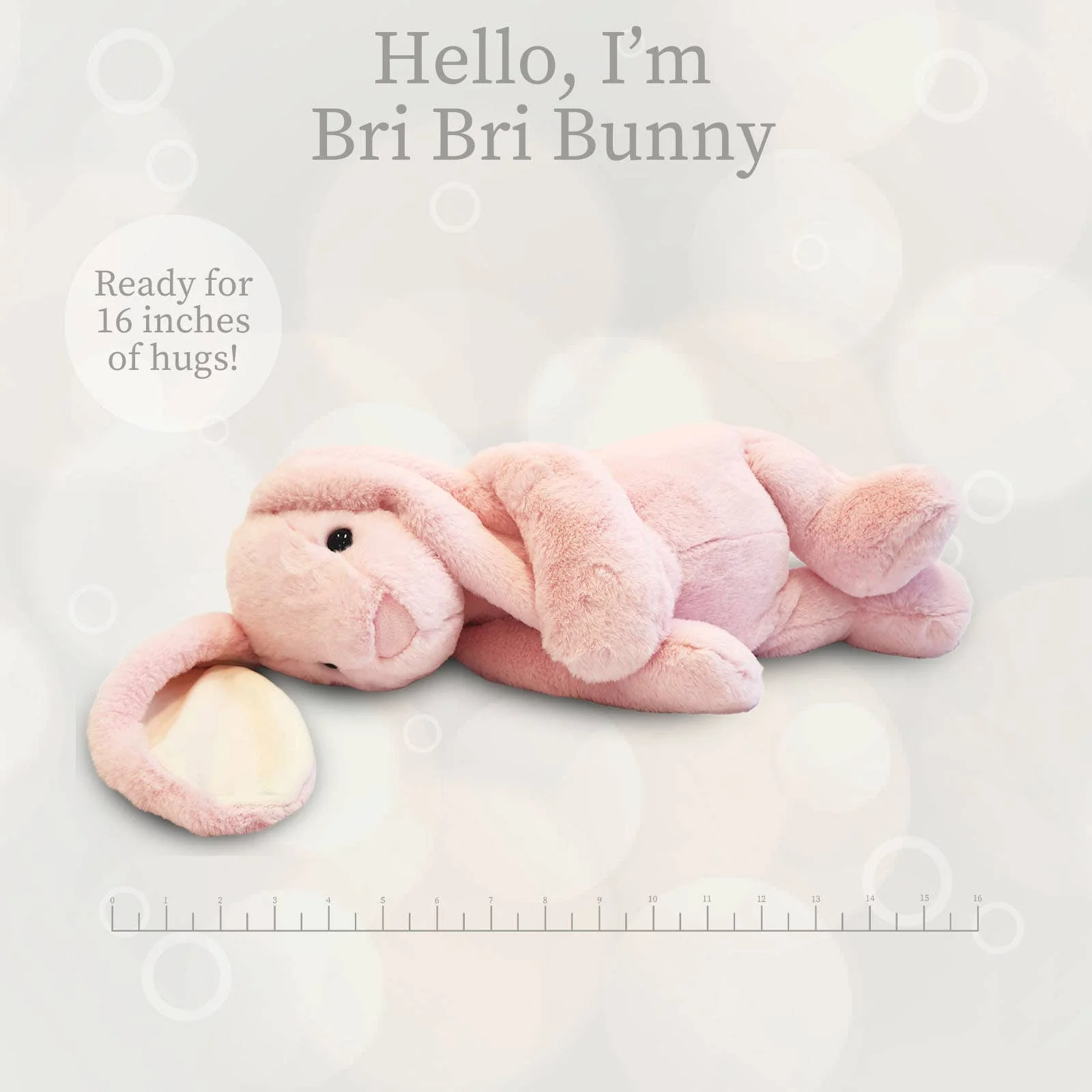 16 in - Pink Plush Bunny - Image 2