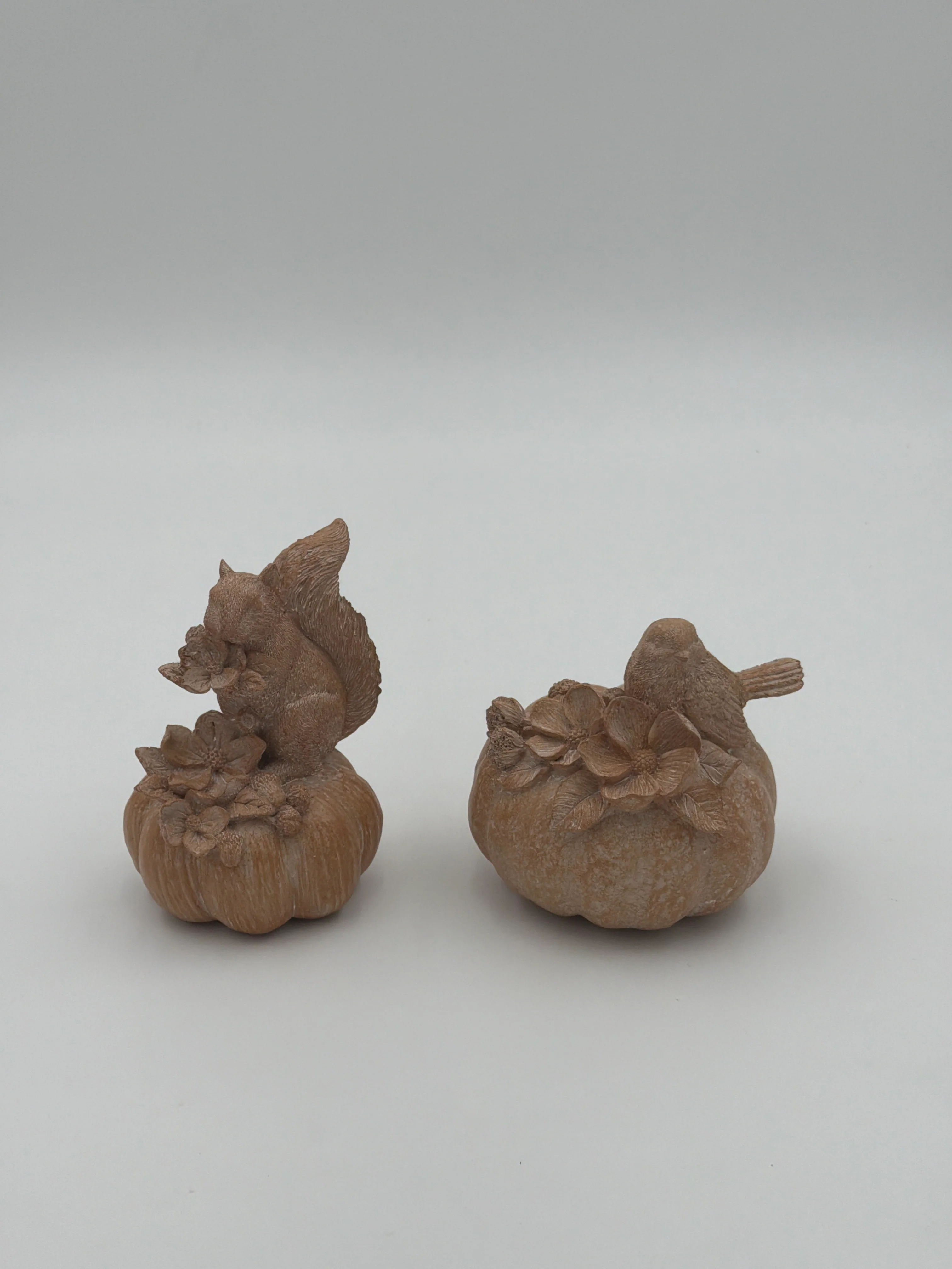 Bird and Squirrel on Pumpkin-Set of 2