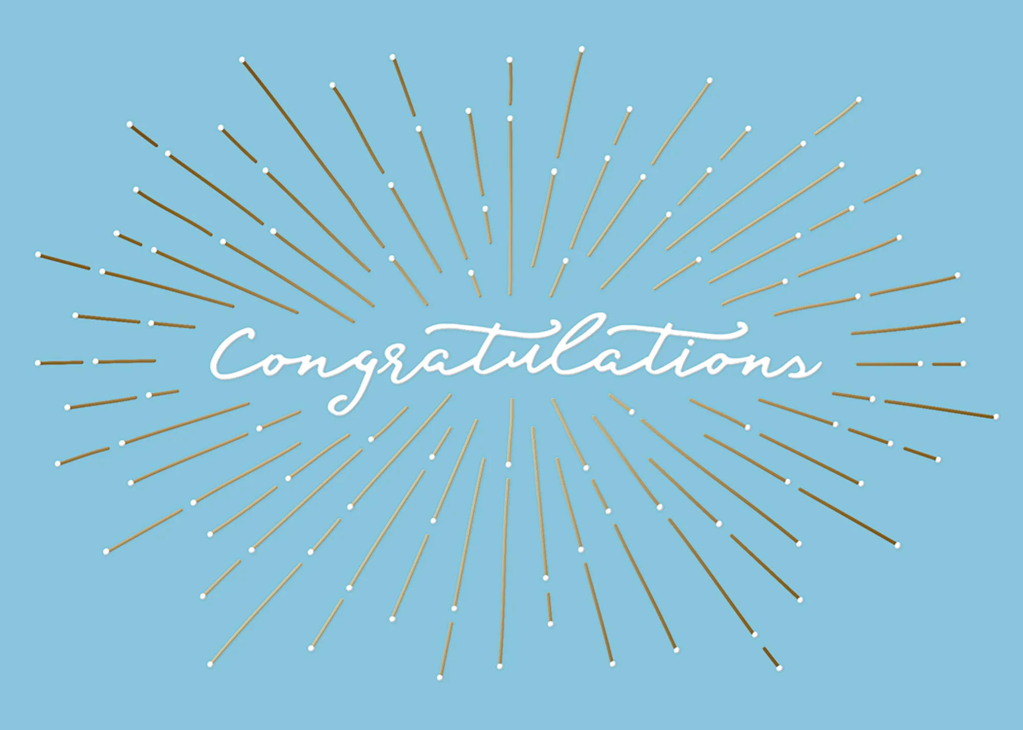 Congratulations Gold Burst Greeting Card