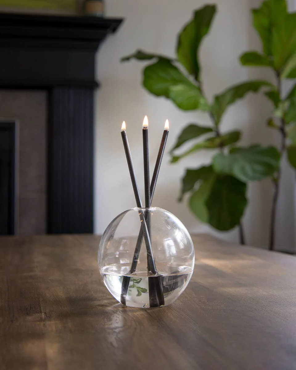 Black Everlasting Candles – Reusable Steel Oil Candlesticks - Image 6