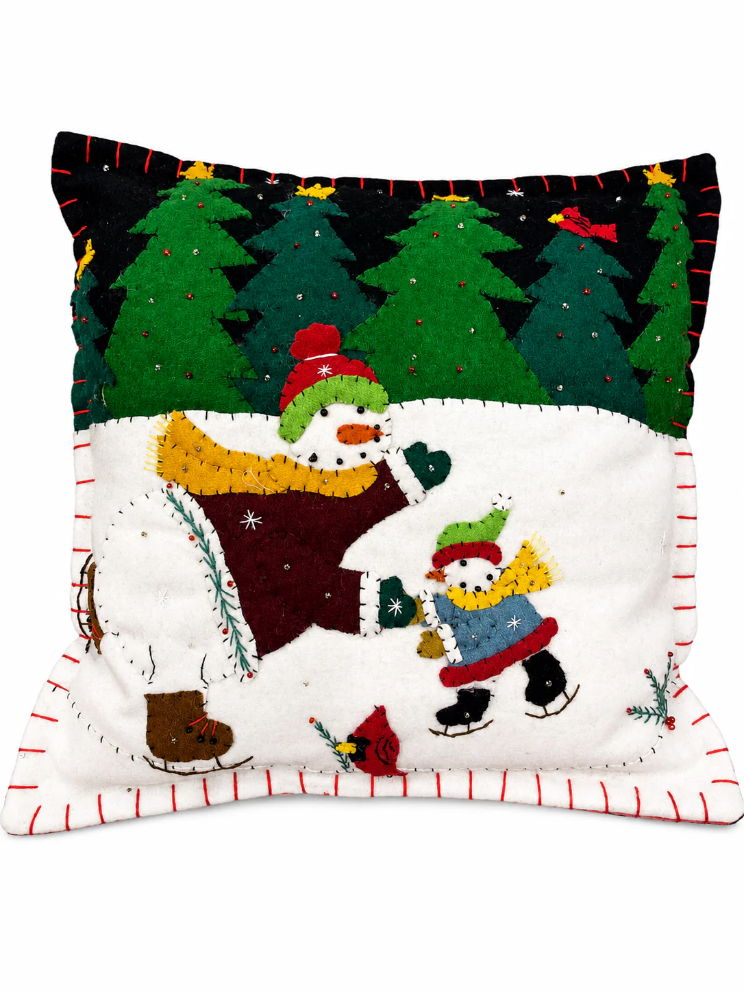 Black Snowman 12x12" Pillow