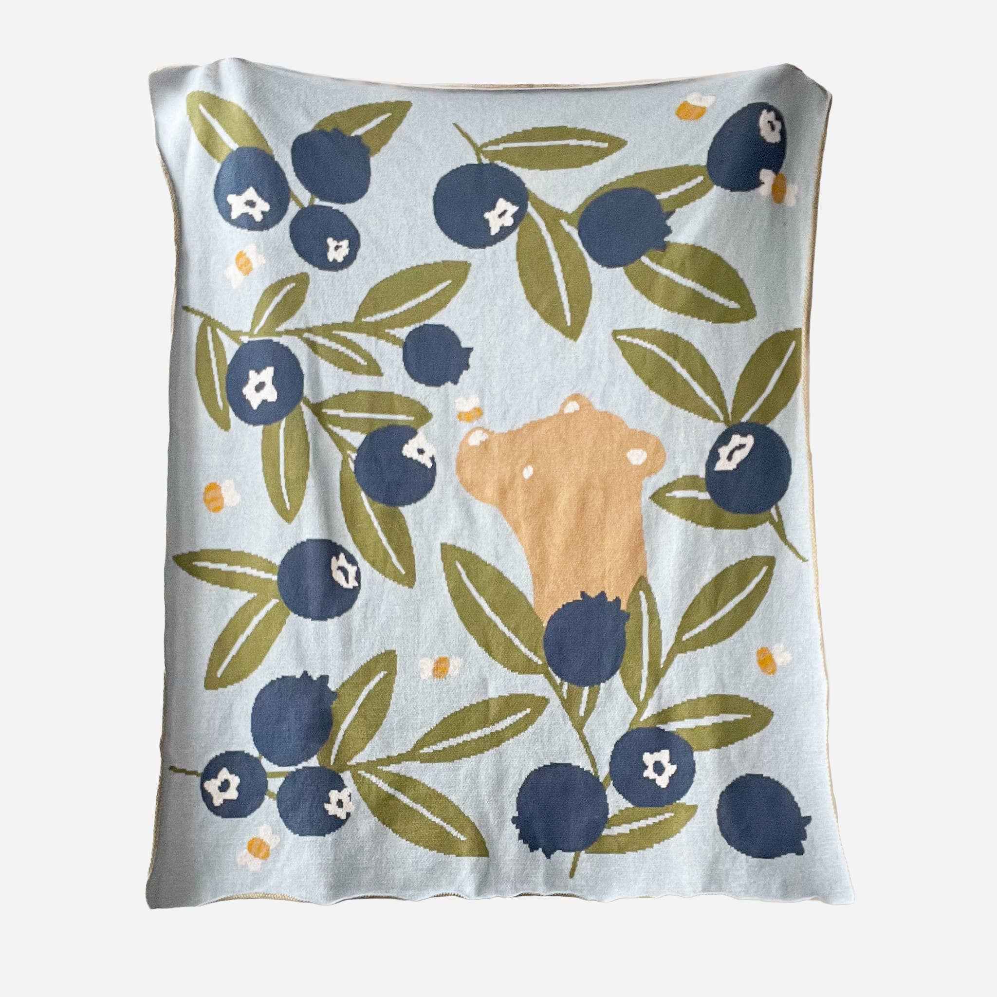 Blanket Blueberry Bear Bee Organic Cotton
