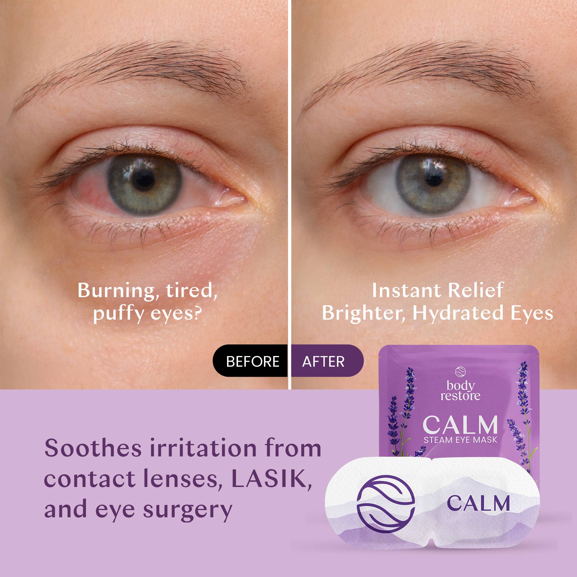 body restore - Lavender Steam Eye Mask (5 pack) - Image 4