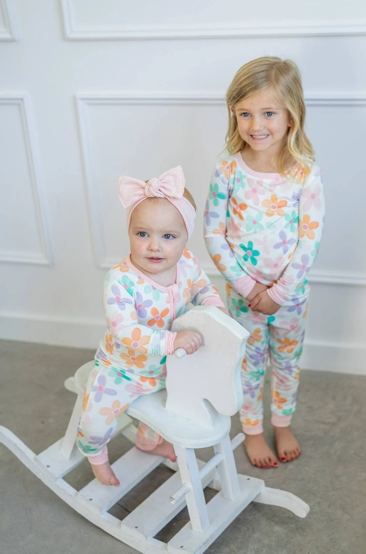 Boosh Baby - Retro Daisy | Two-Piece Kids Bamboo Pajama Set - Image 3