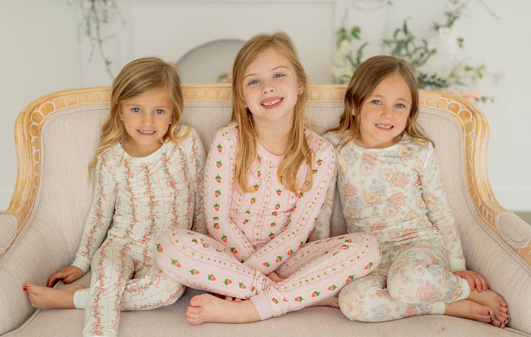 Strawberry Stripe | Two-Piece Kids Bamboo Pajama Set - Image 3