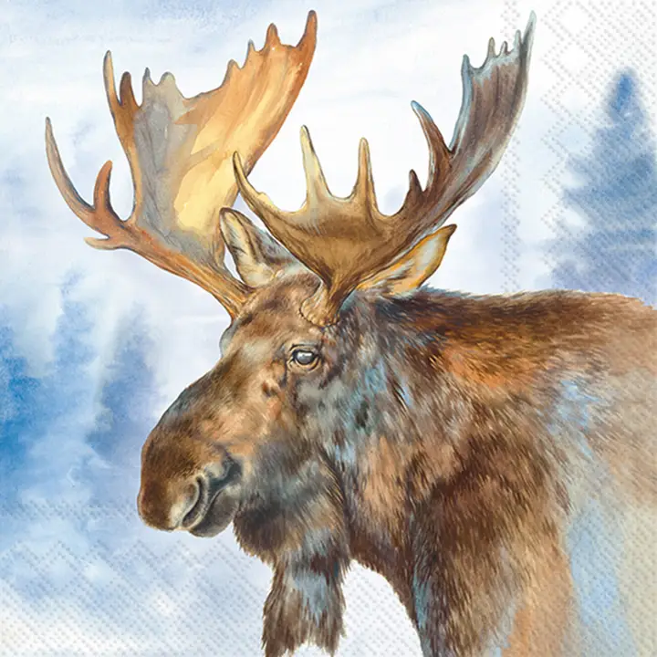 Paper Guest Towels 16 Ct BLUE ELK