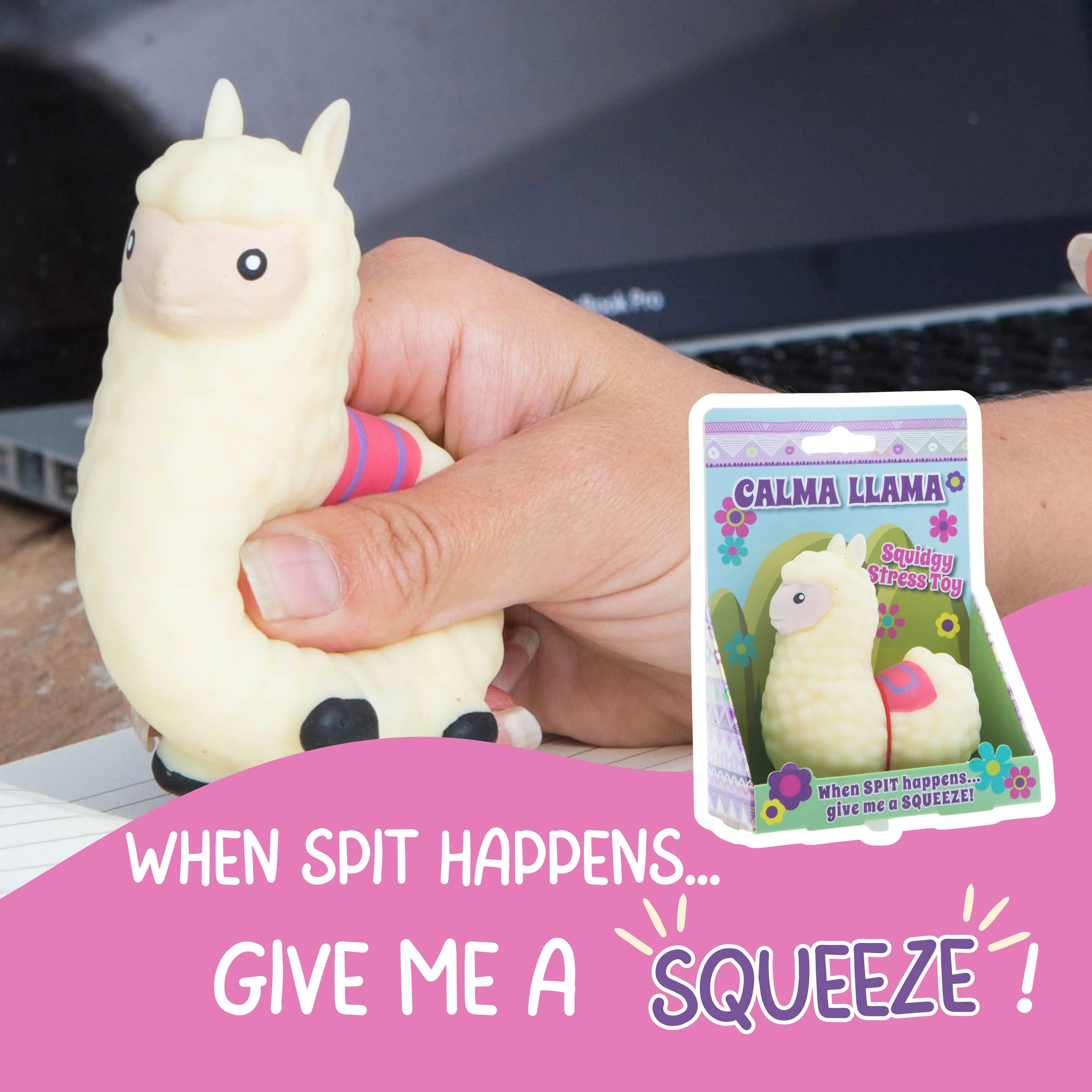Calma Llama Novelty Stress Toy - Christmas Stocking Stuffers - Image 2