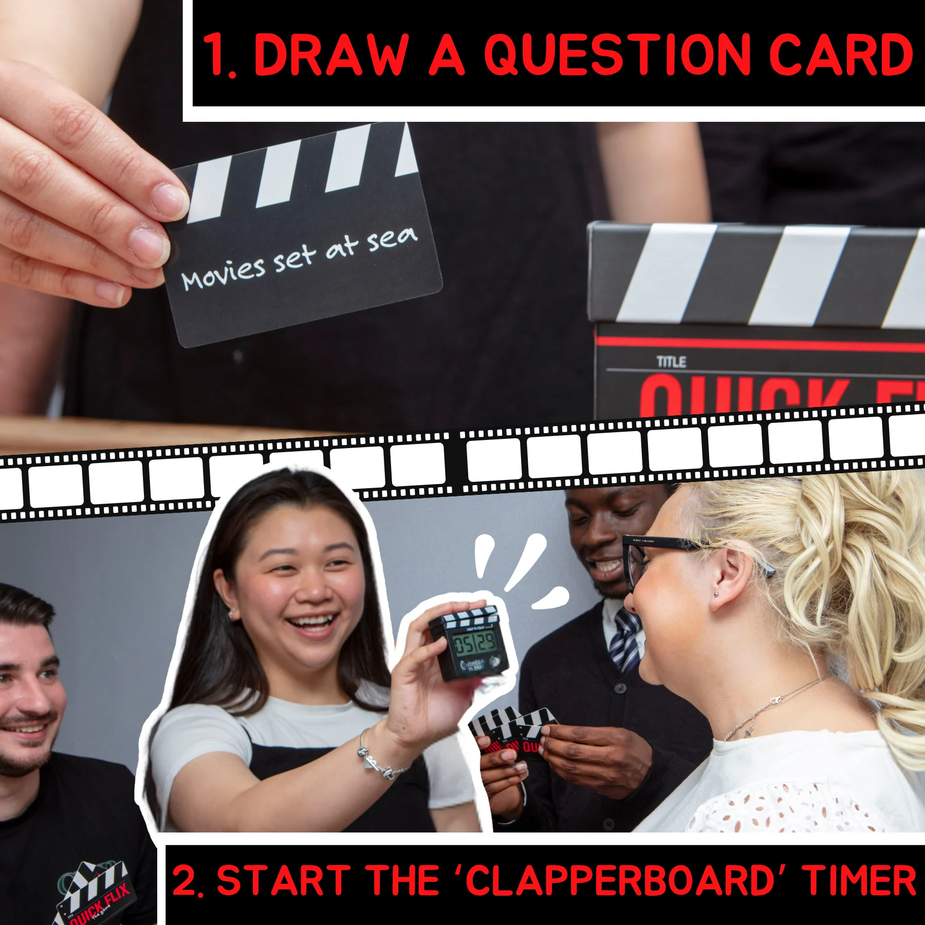 Quick Flix - Movie Trivia Party Game for Families & Adults - Image 3