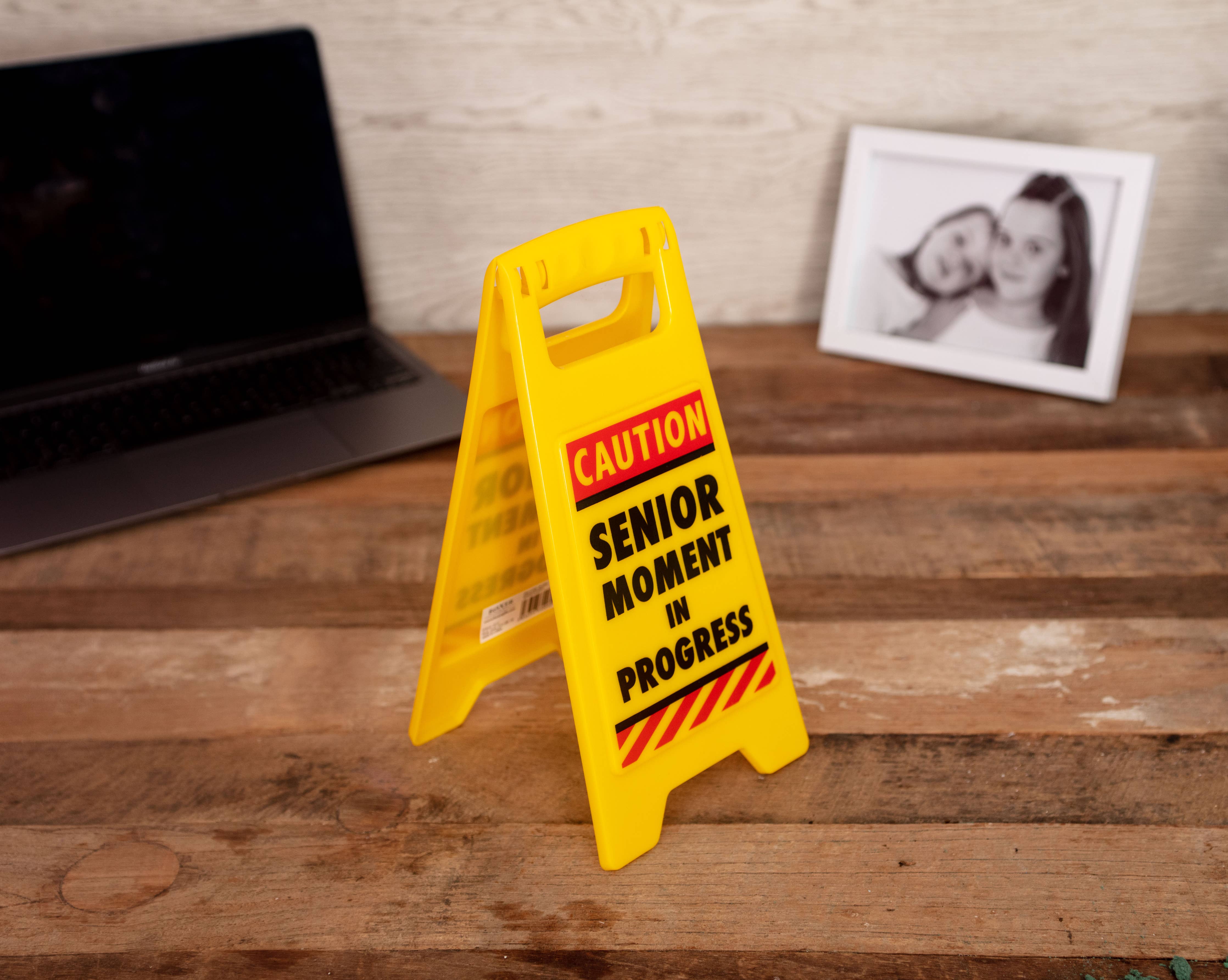 Senior Moment Gag Desk Warning Sign - Image 3