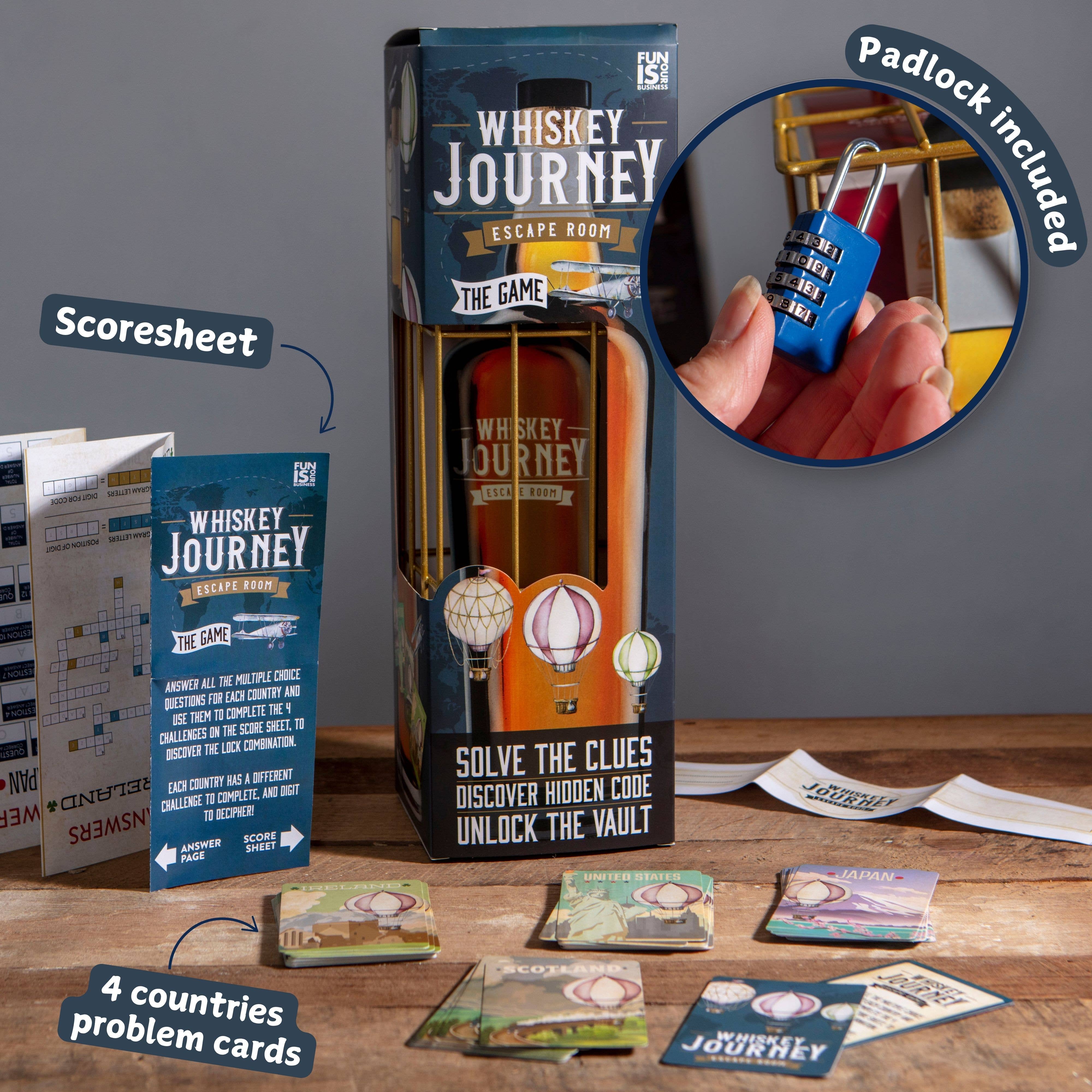 Whiskey Escape Room Puzzle Game - Men's Gifts for Christmas - Image 2