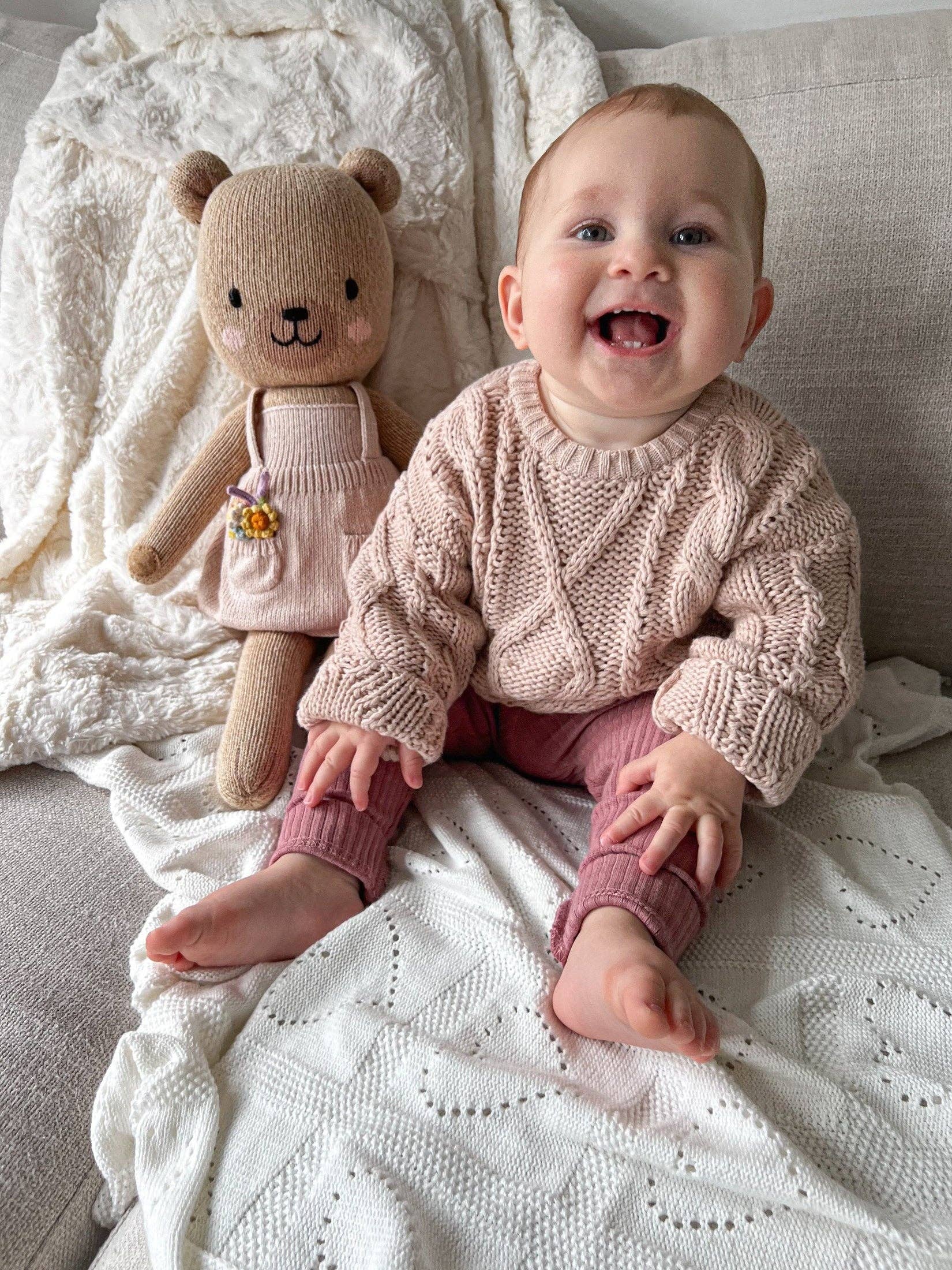Classic Chunky Cable Knit Sweater | Hazelnut - Image 10