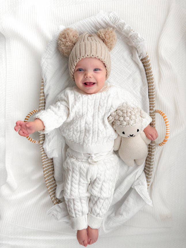 Heritage Cable Knit Set | Ivory - Image 5