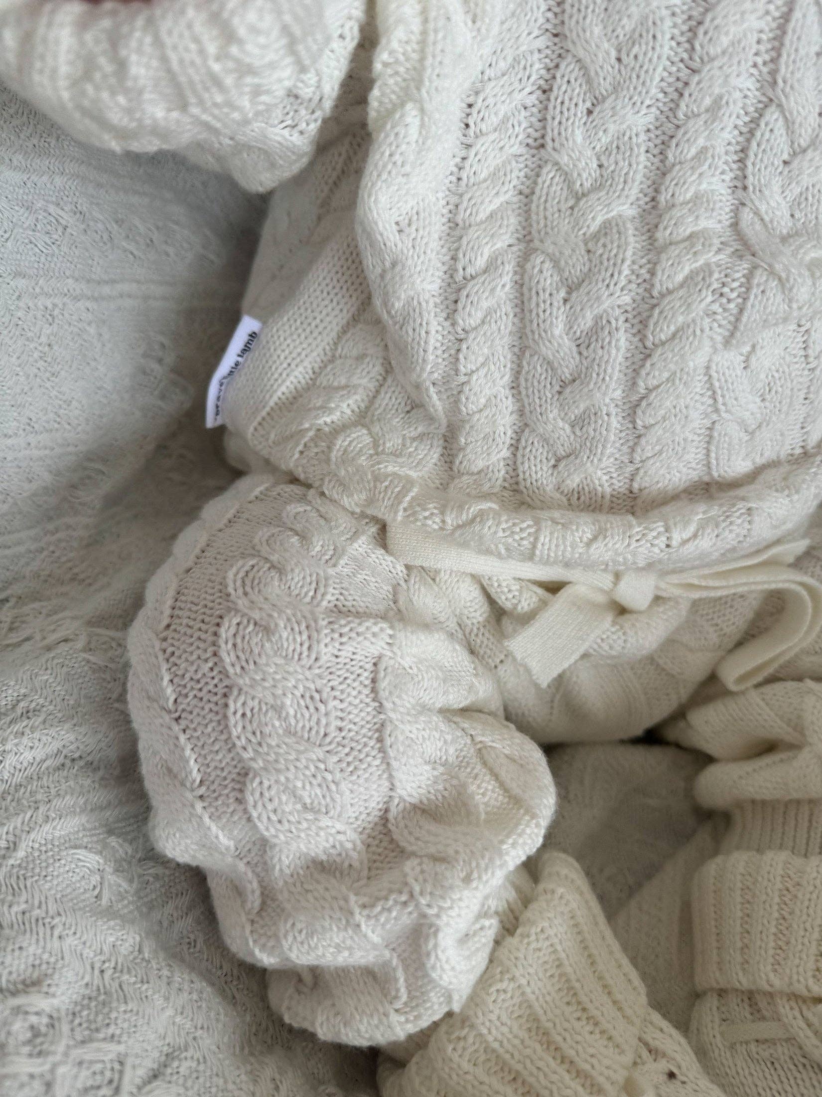 Heritage Cable Knit Set | Ivory - Image 7