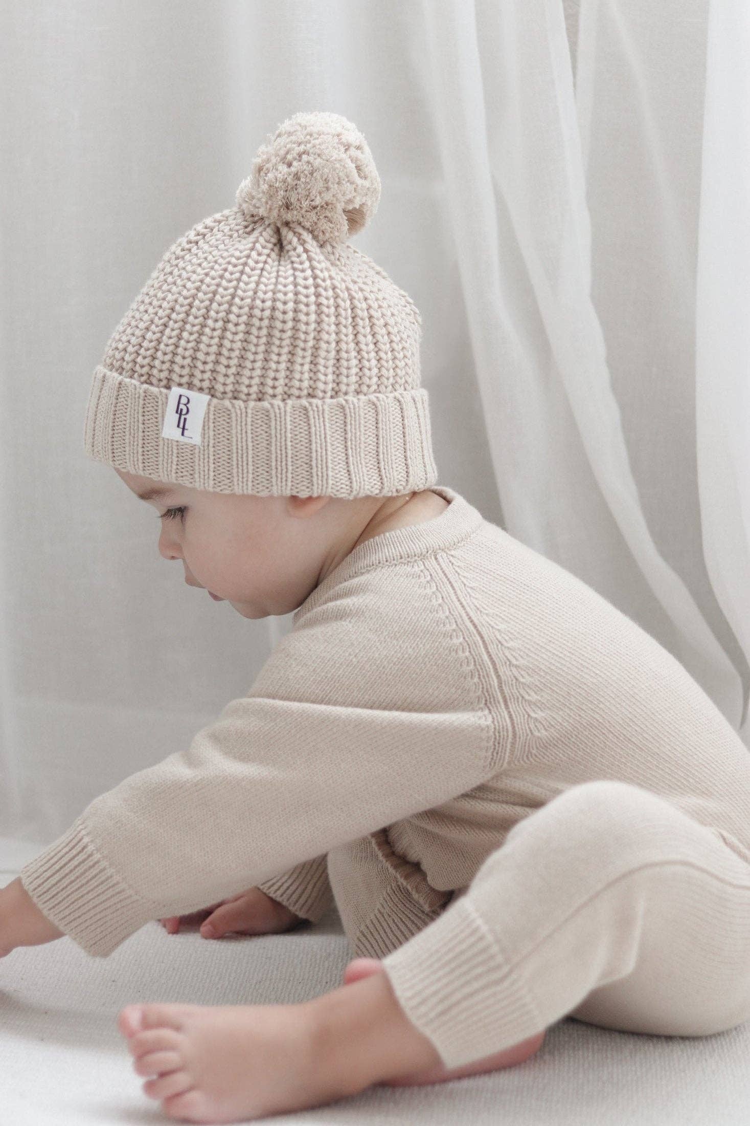 Luxe Knit Beanie | Stone - Image 5