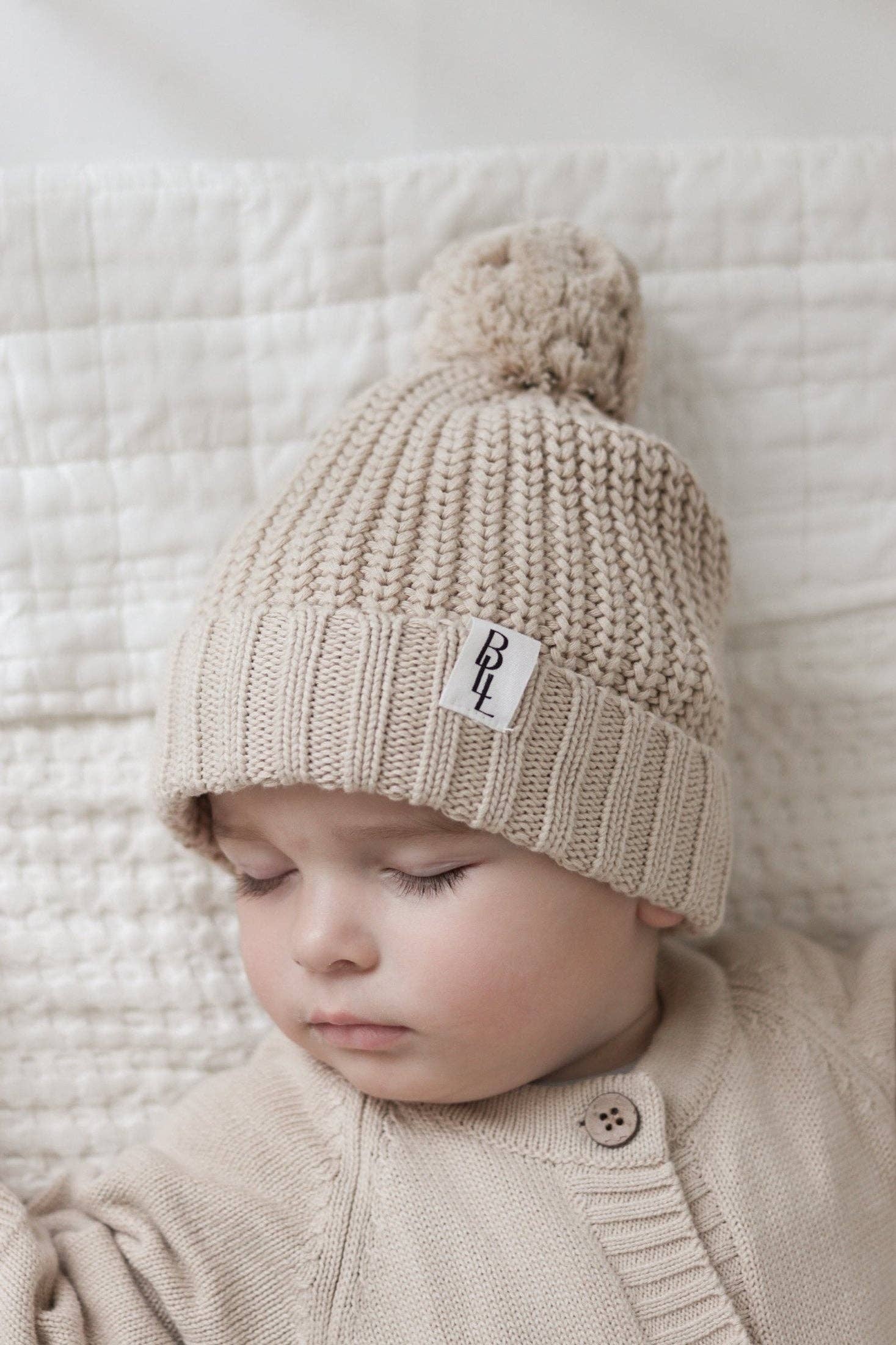 Luxe Knit Beanie | Stone - Image 6