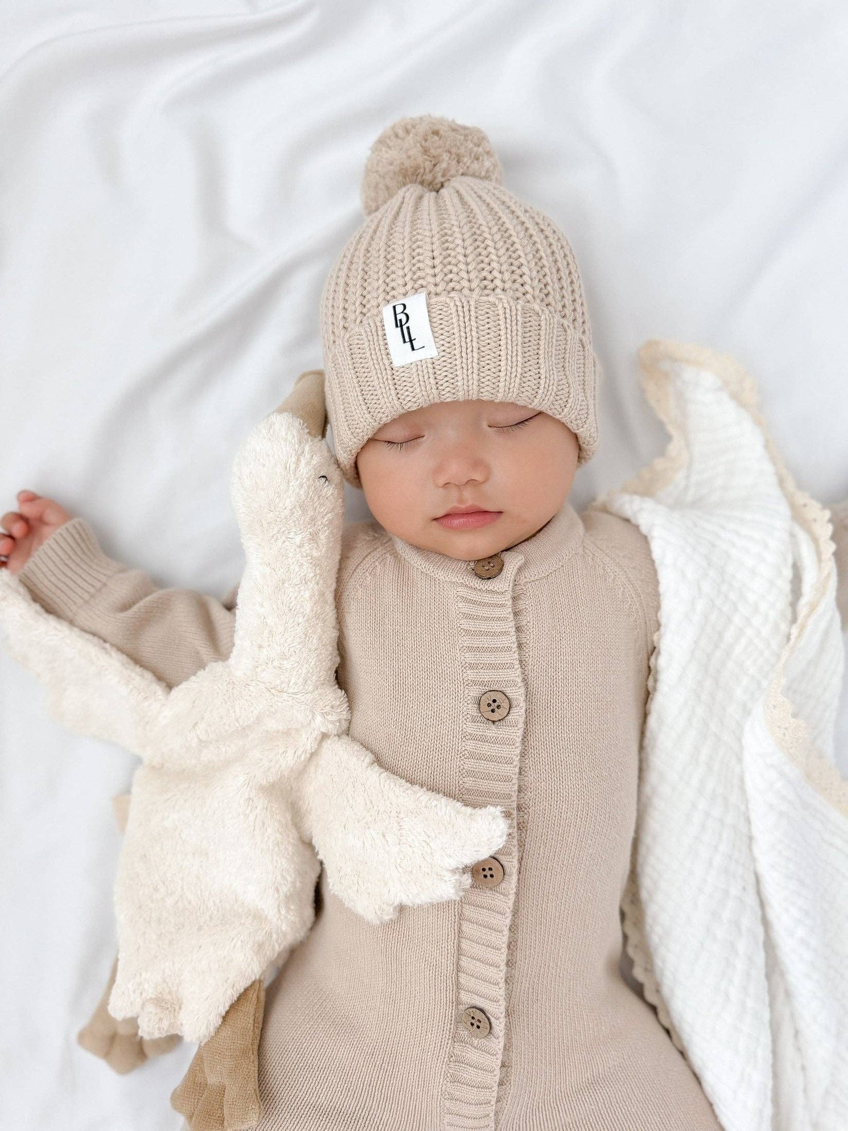 Luxe Knit Beanie | Stone - Image 8