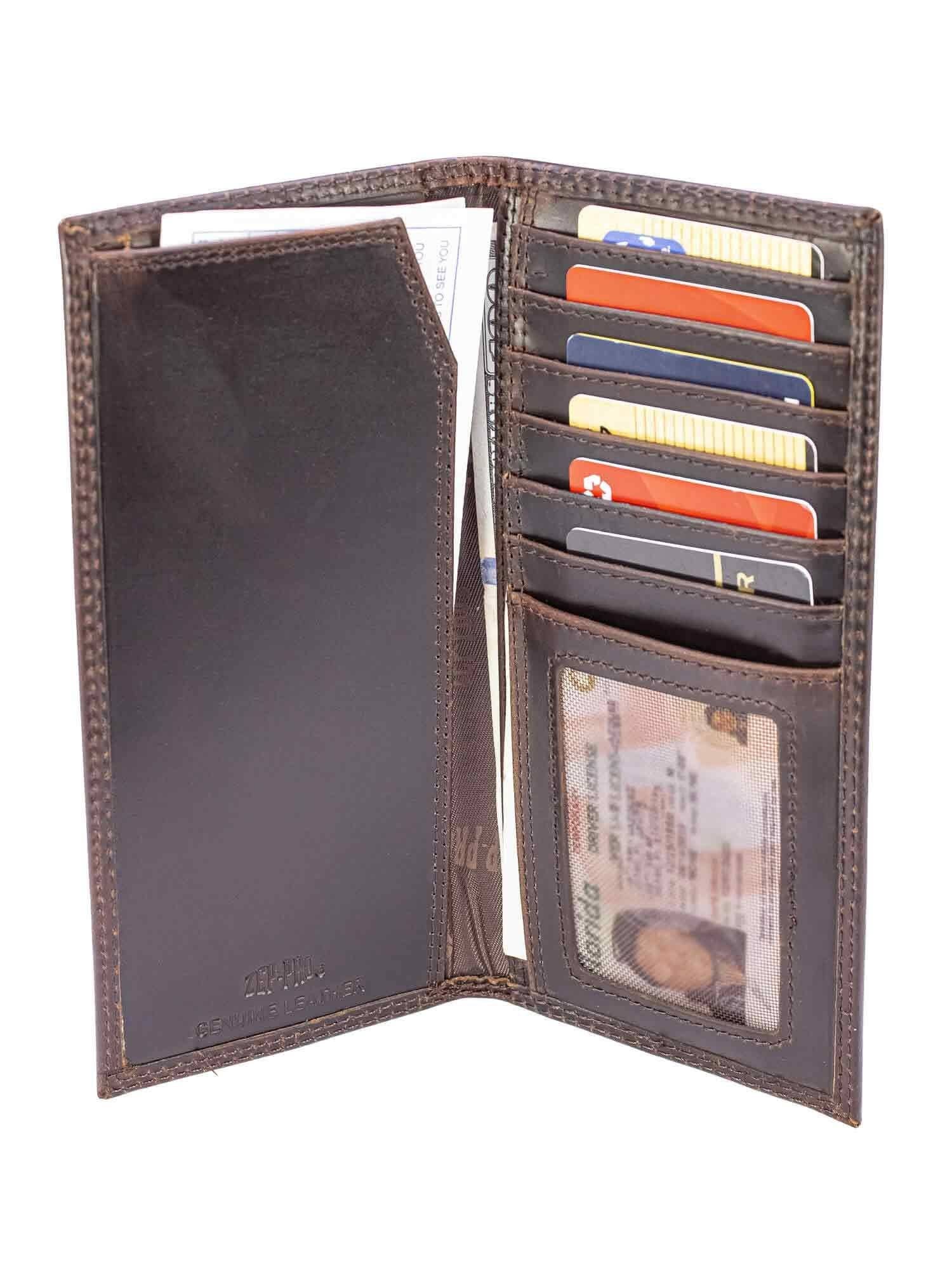 Buck Leather Roper Wallet: Crazyhorse Brown - Image 11