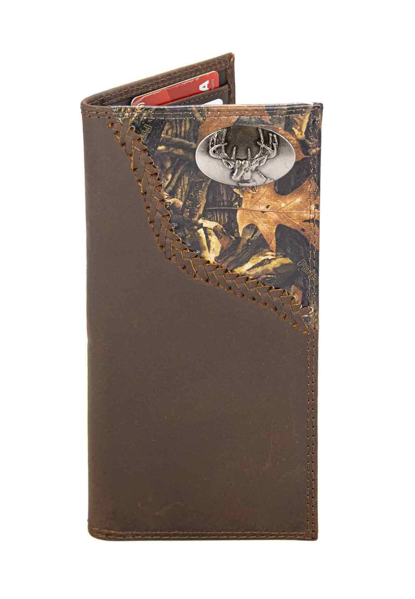 Buck Leather Roper Wallet: Crazyhorse Brown - Image 5