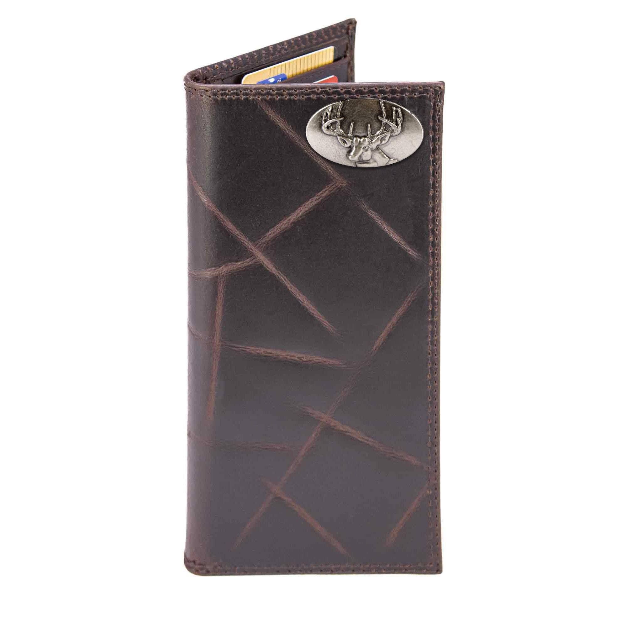 Buck Leather Roper Wallet: Crazyhorse Brown - Image 6