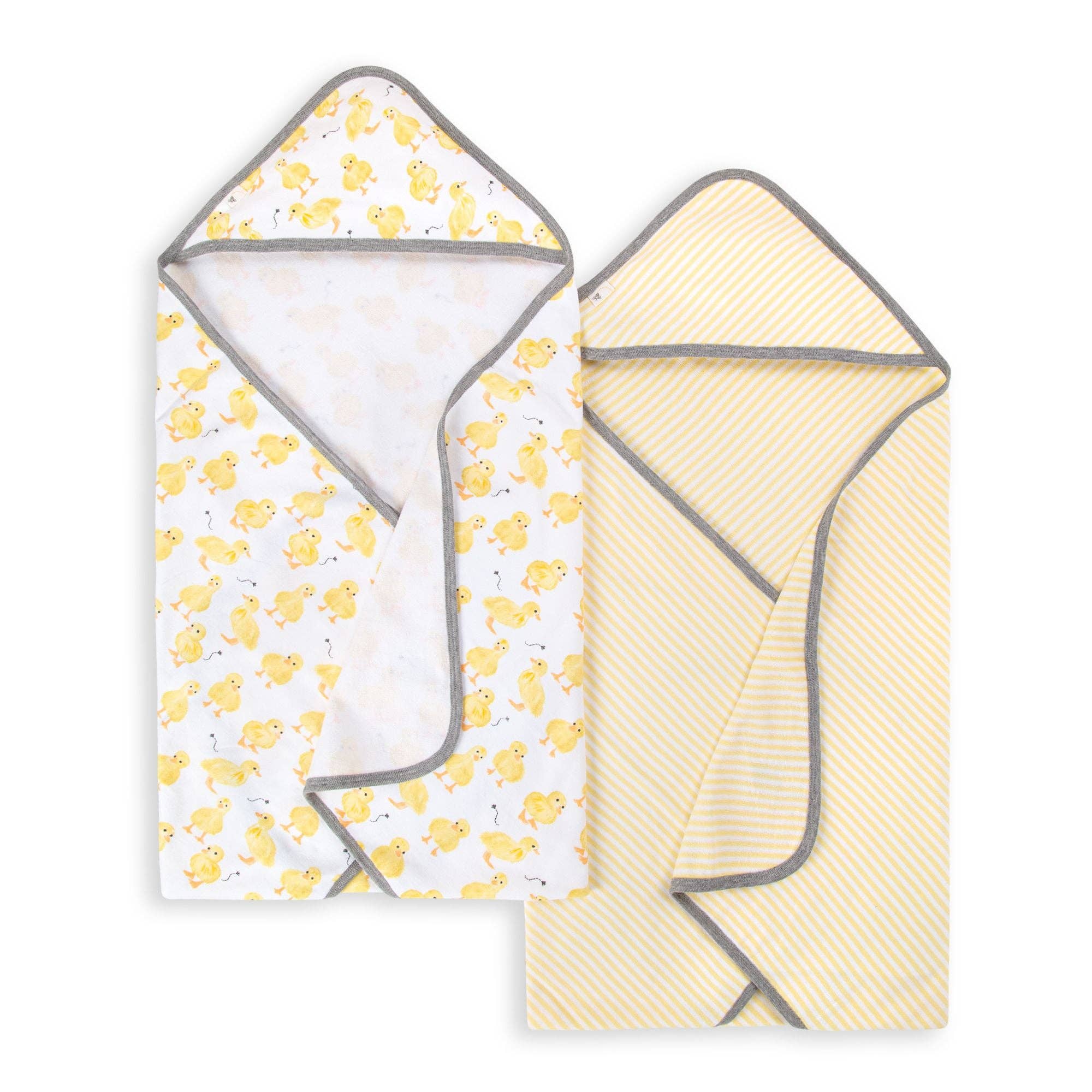 Little Ducks Organic Cotton Hooded Towels 2 Pack - Image 2
