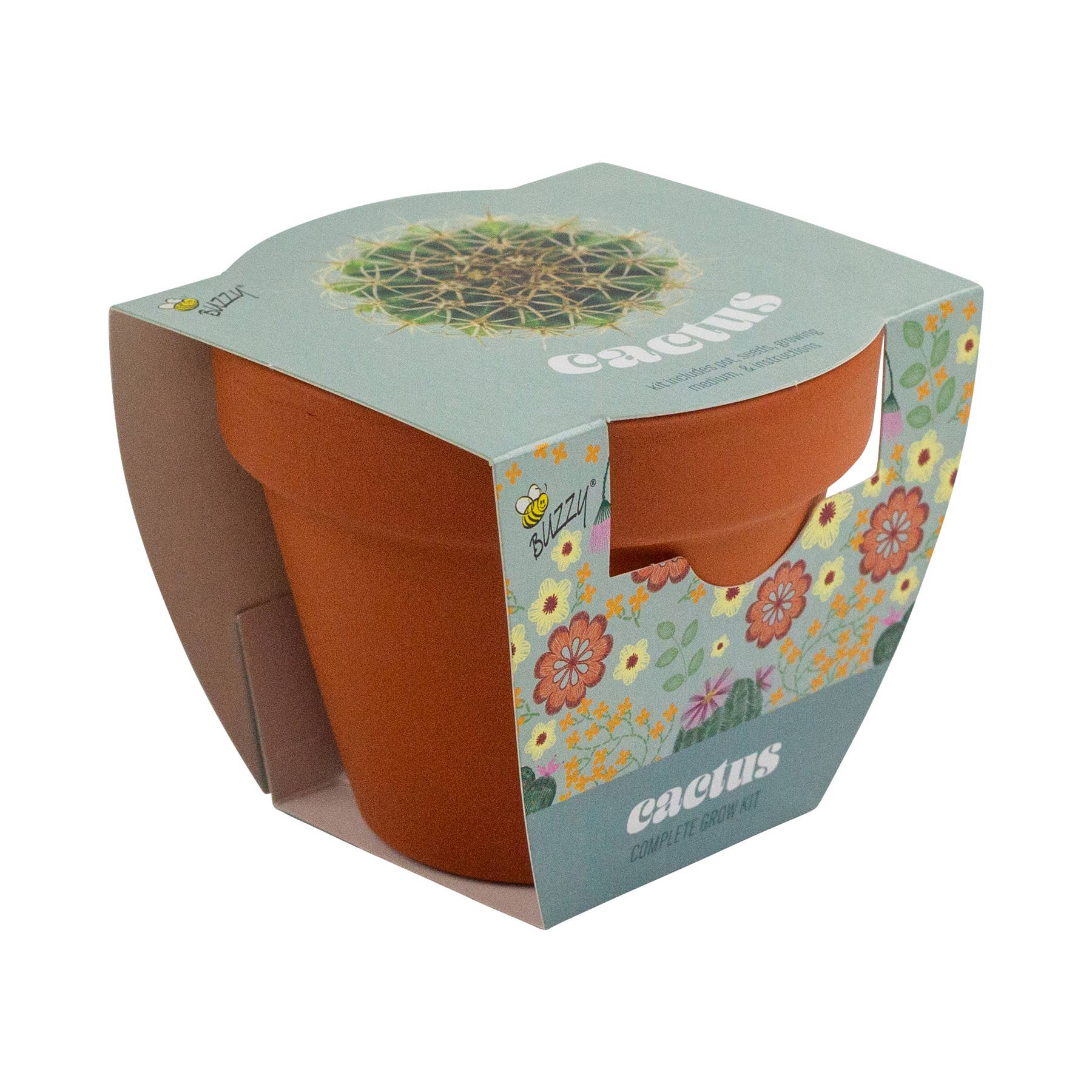 Buzzy Seeds Classic (7cm) Terra Cotta Grow Kit - Cactus - Image 4