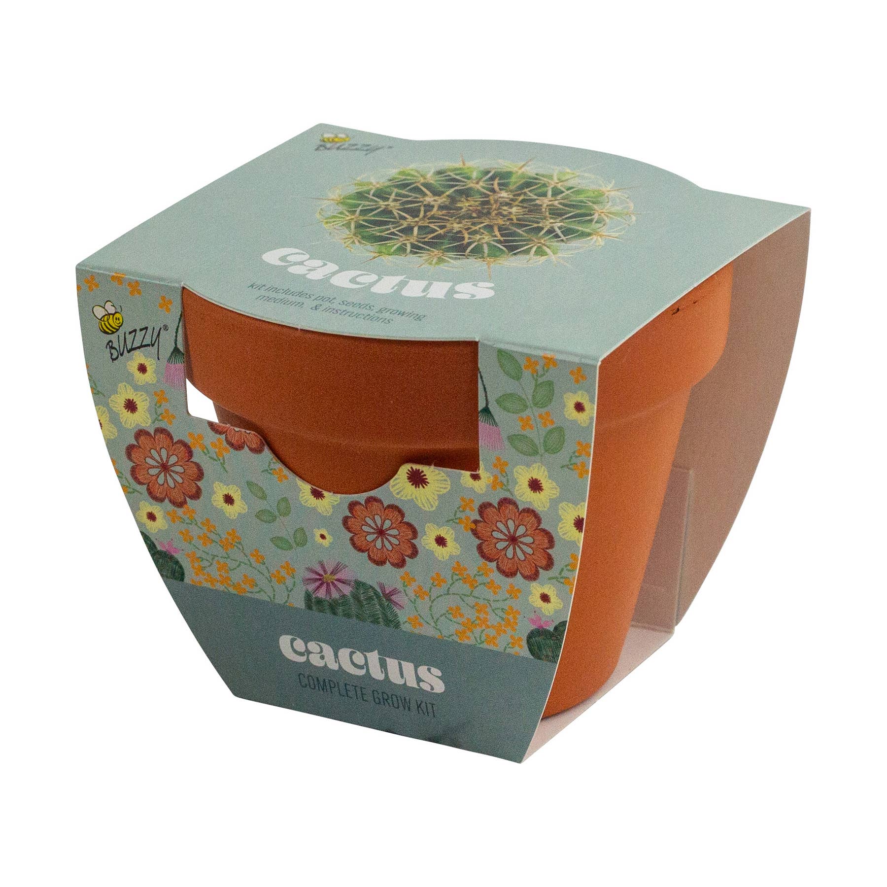 Buzzy Seeds Classic (7cm) Terra Cotta Grow Kit - Cactus - Image 5