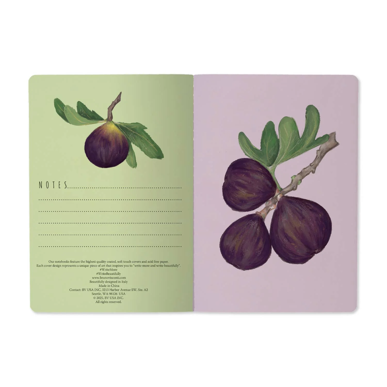 A5 Notebook -Figs on White - Image 3