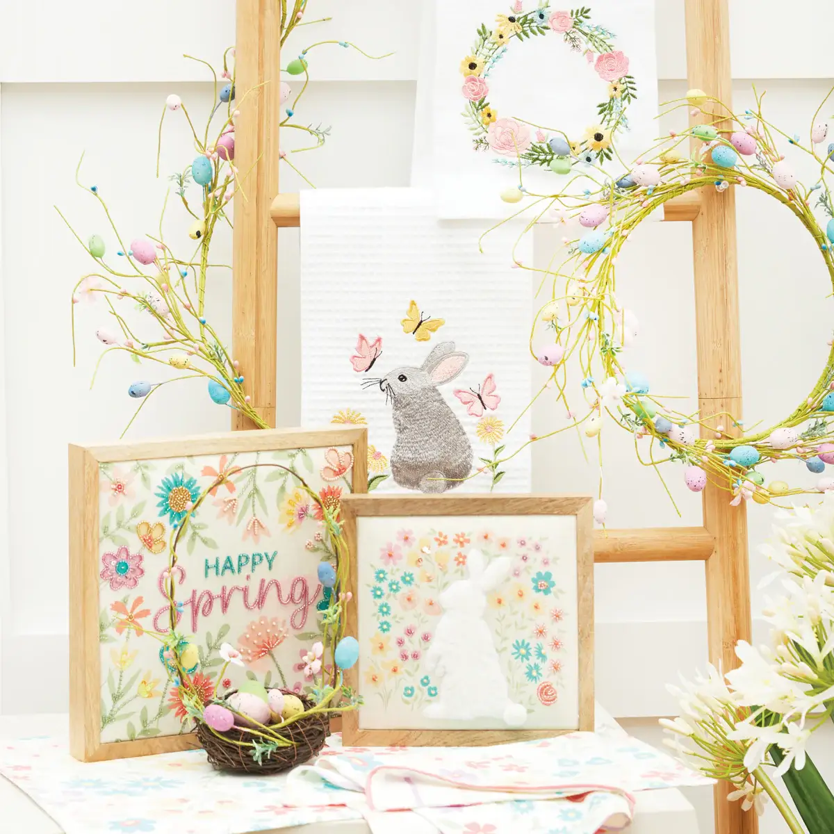 Happy Easter Floral Shadow Box - Image 2