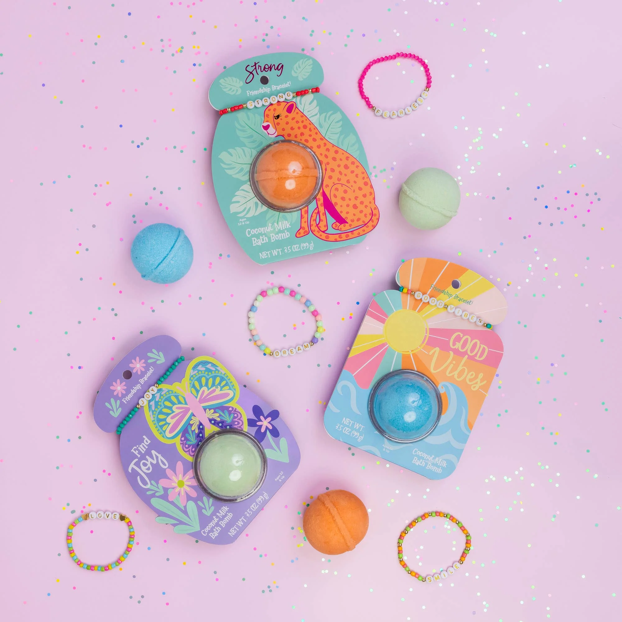 Friendship Bracelet Bath Bomb - Be Happy | Forever Young Collection - Image 5