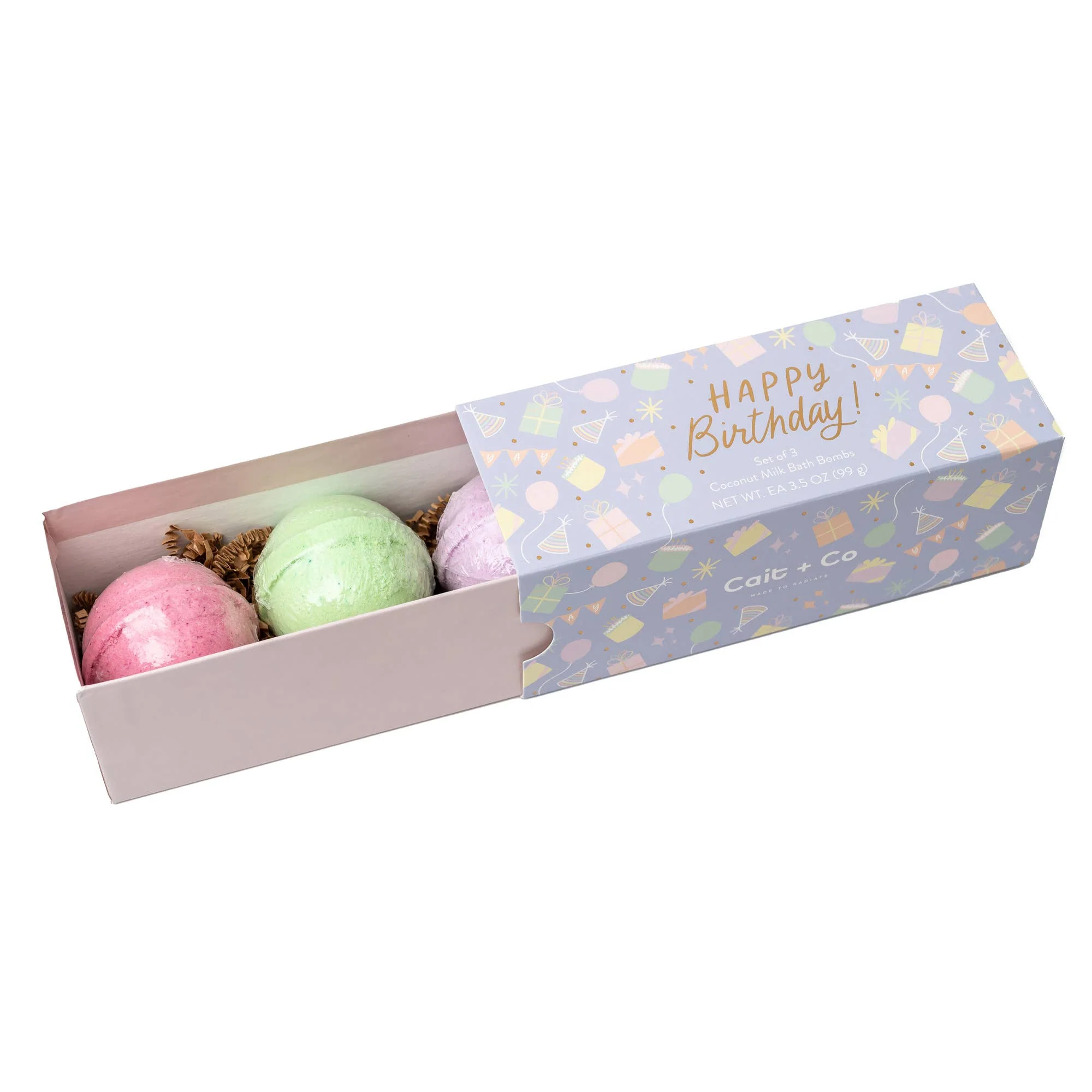 Happy Birthday Bath Bomb Gift Set -Cait + Co - Image 3