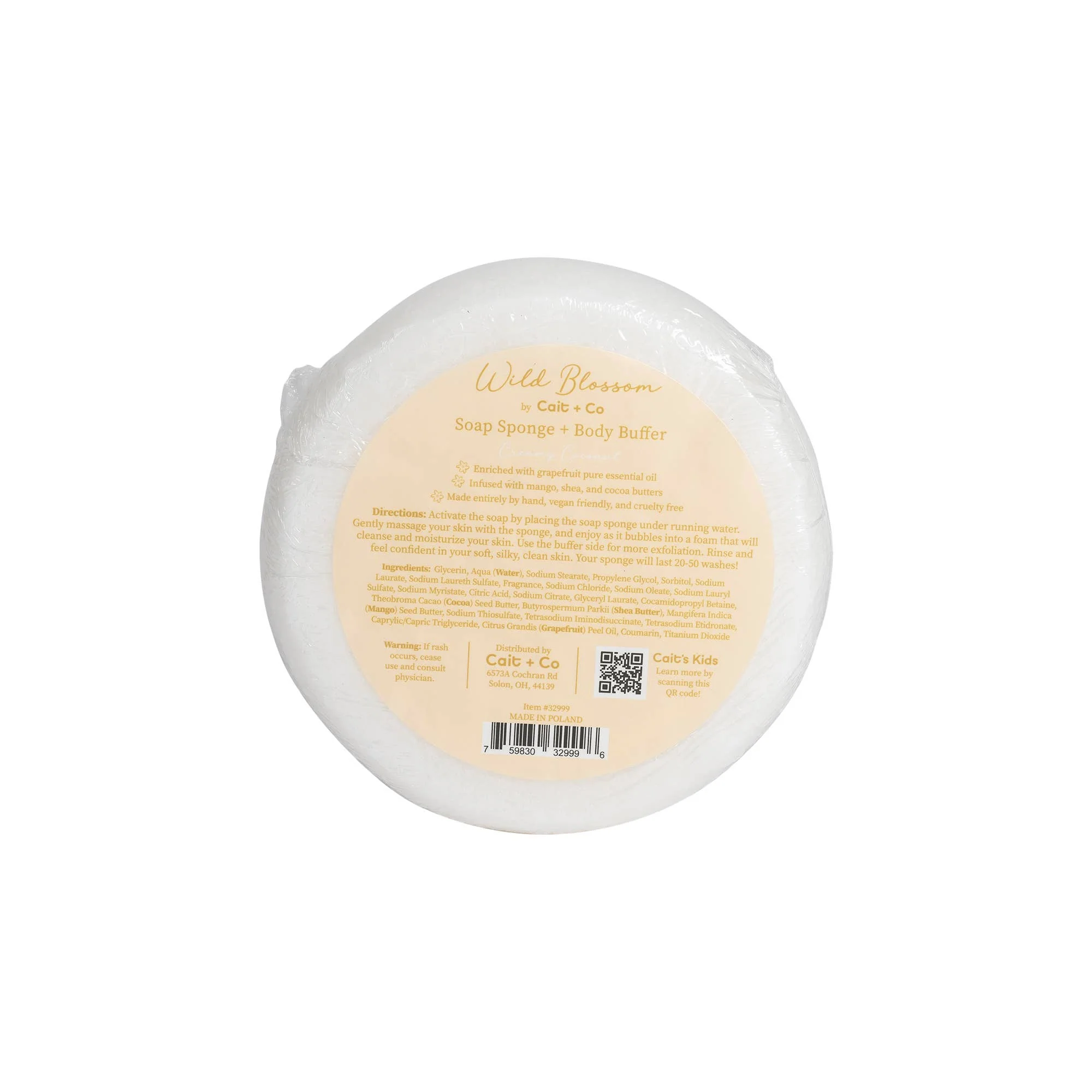 Soap Infused Body Buffer-Creamy Coconut - Image 8