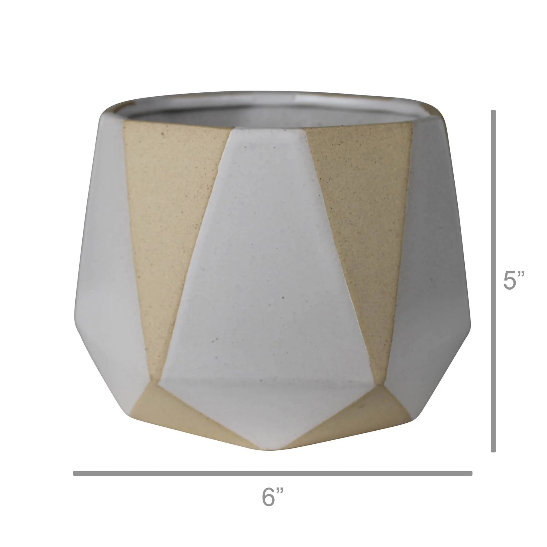 Cachepot Ceramic White Mix - Image 3