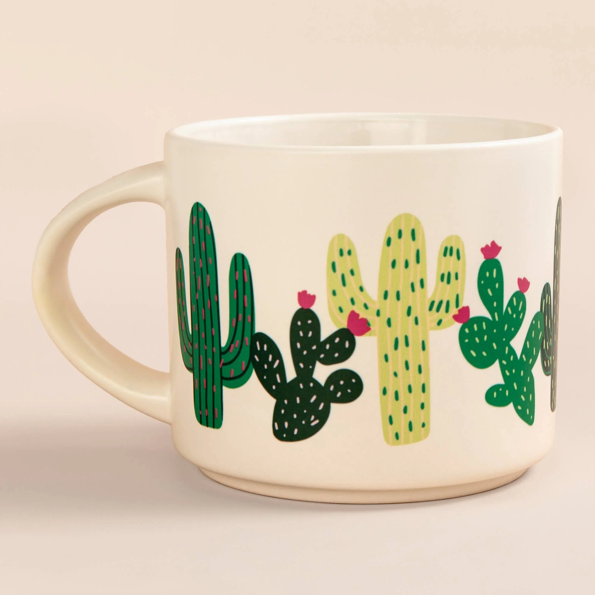 Cacti Ceramic Mug - Cream - Image 2