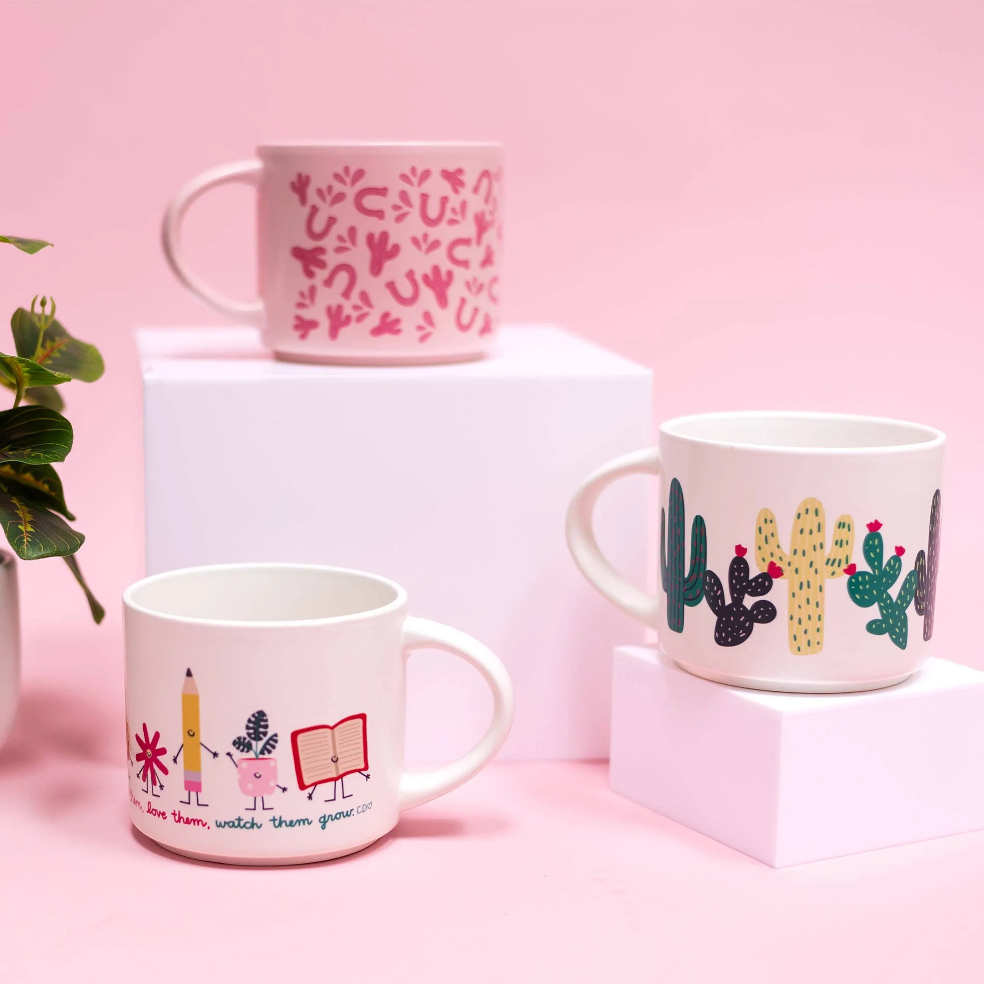 Cacti Ceramic Mug - Cream - Image 6