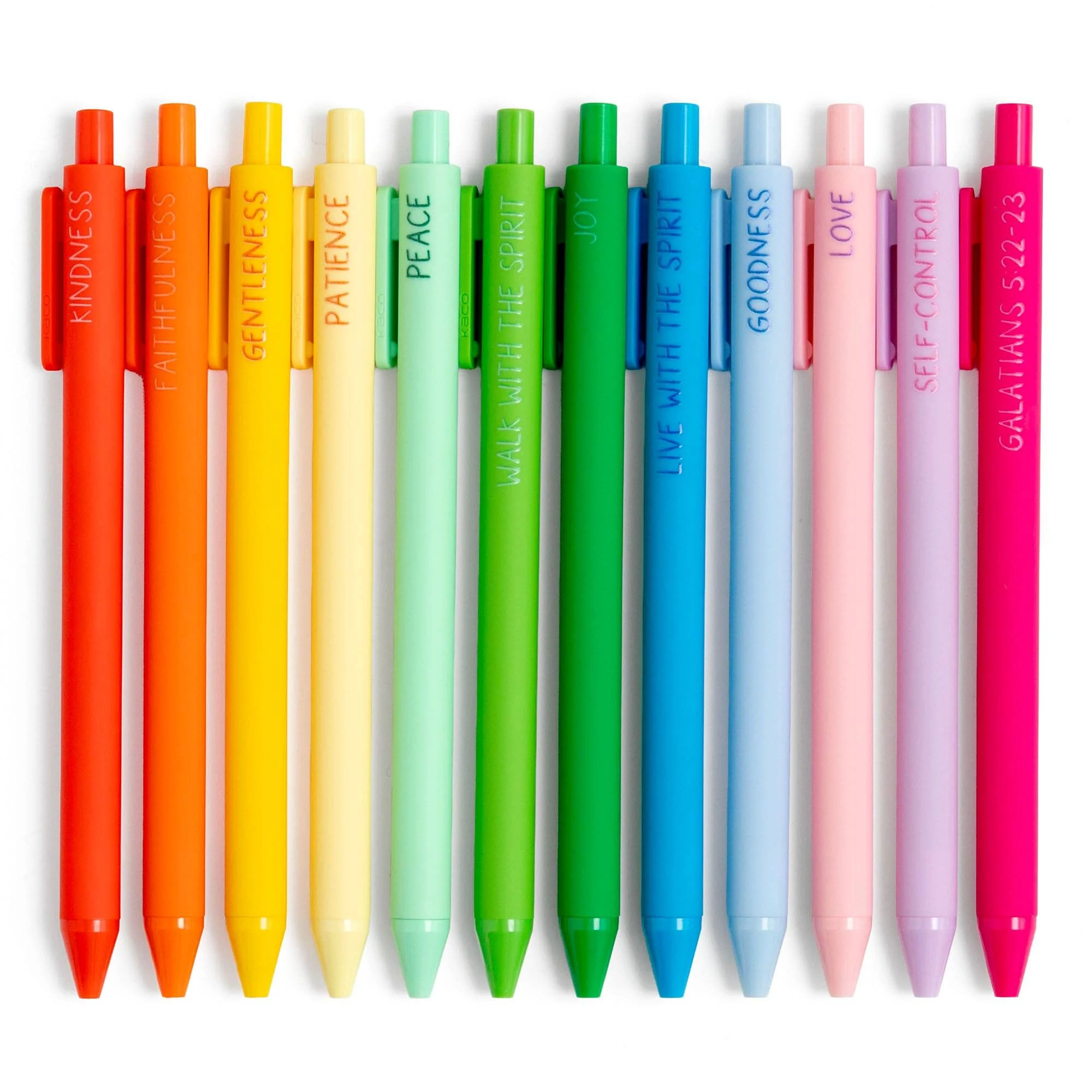 Fruits of the Spirit Faith-Inspired Pen Set of 12 - Image 2