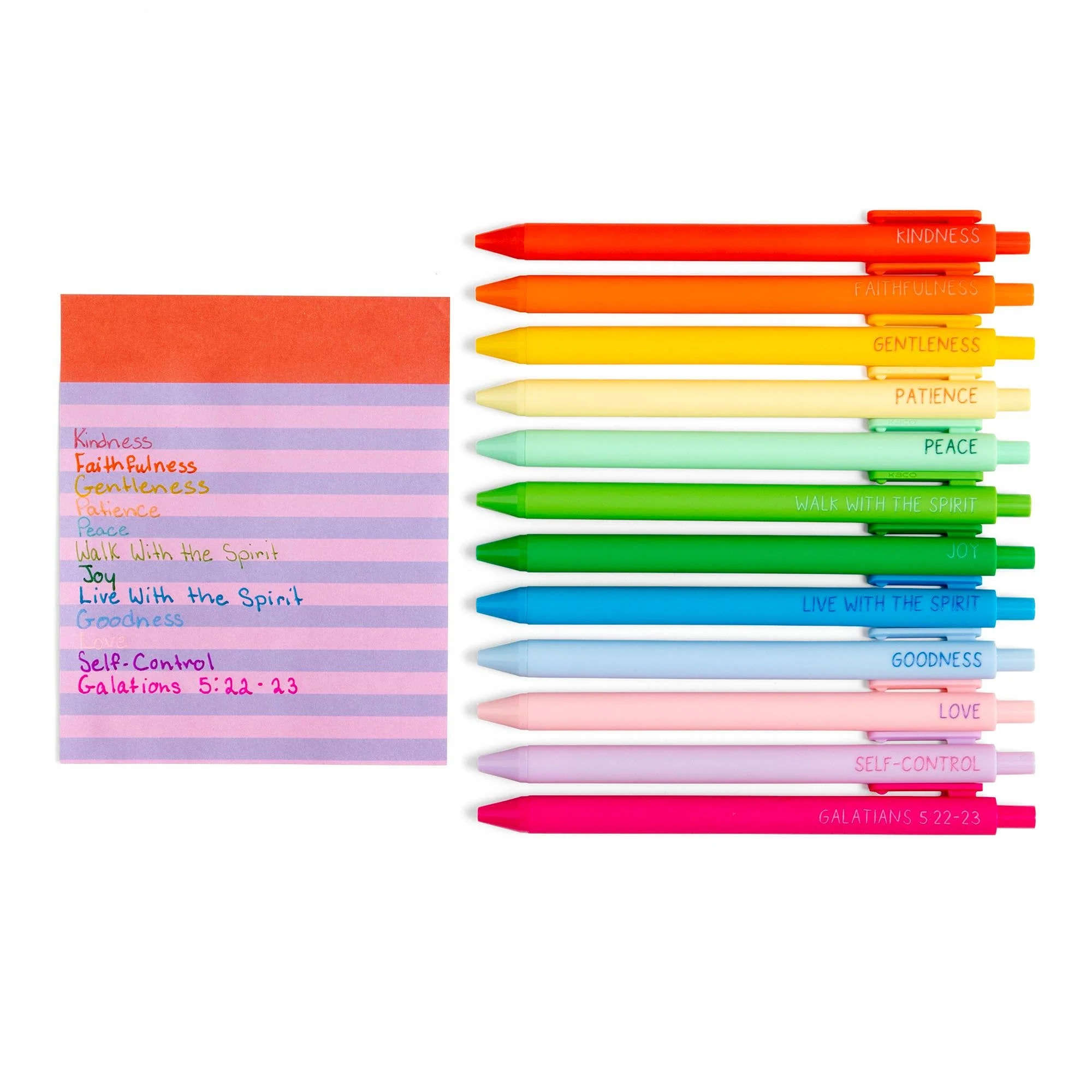 Fruits of the Spirit Faith-Inspired Pen Set of 12 - Image 3
