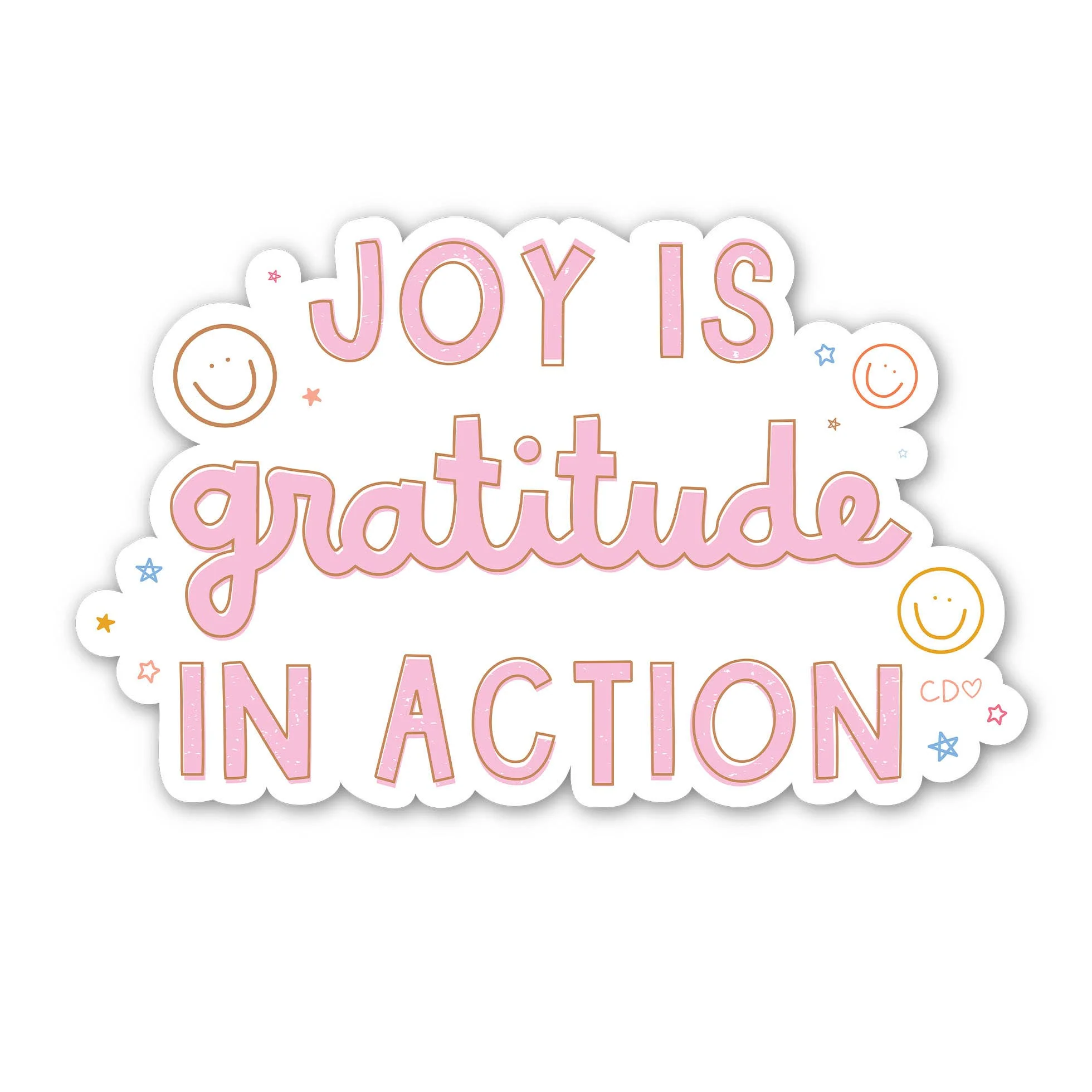 Joy Is Gratitude In Action Decal Sticker