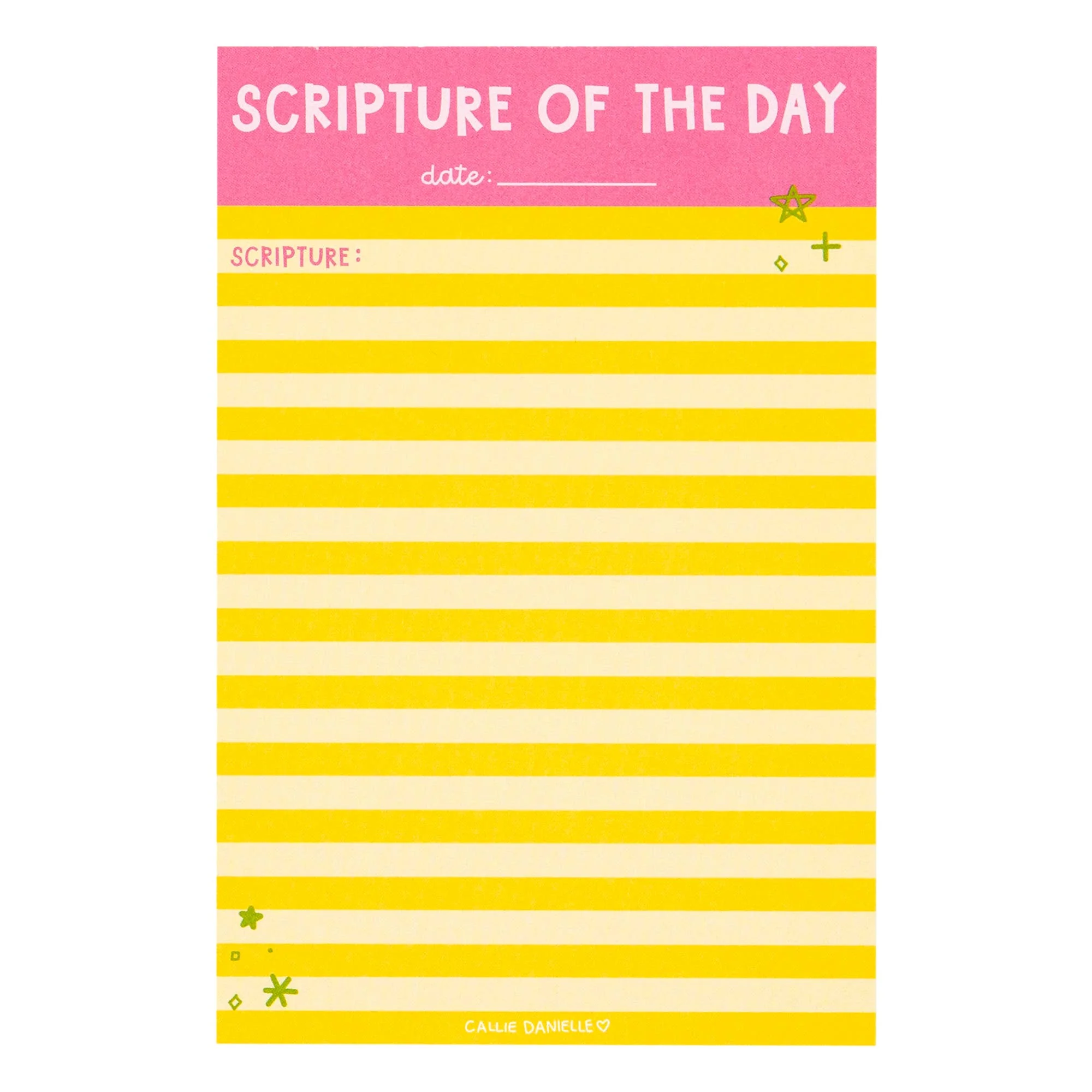 Scripture of the Day Yellow 4x6 Notepad