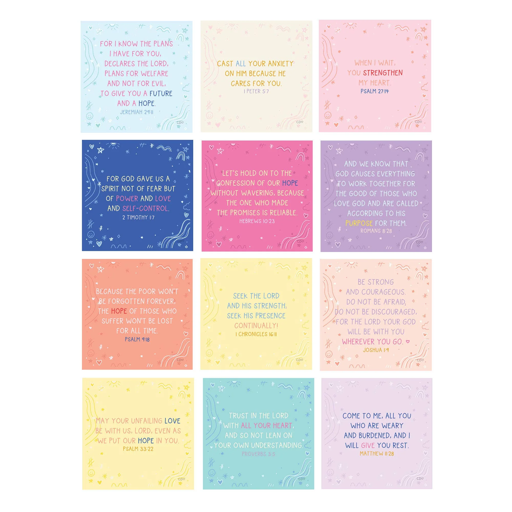 Verses for Hope – Bible Verse Card Set with Display Stand - Image 3