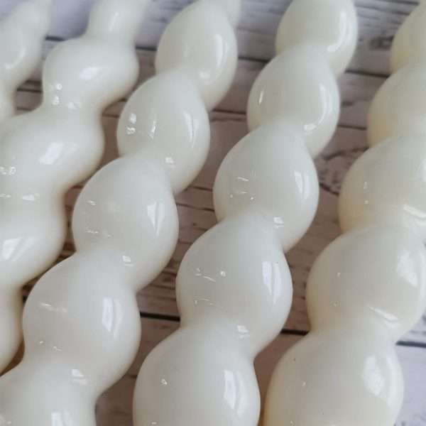 2-Pack Spring New White 7inch Spiral Taper Holiday Candles - Image 4