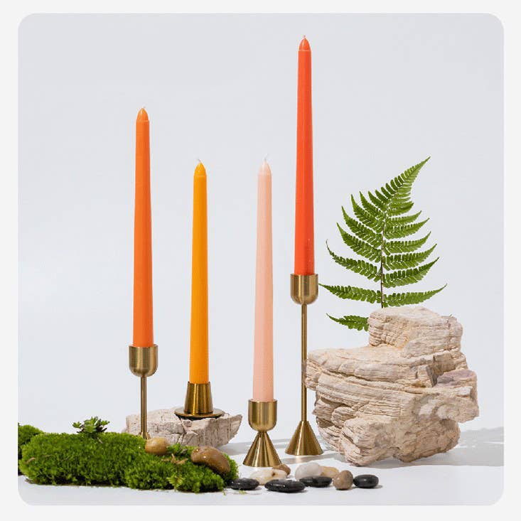 Wedding Party Colored Smokeless Long Taper Candles - Image 5