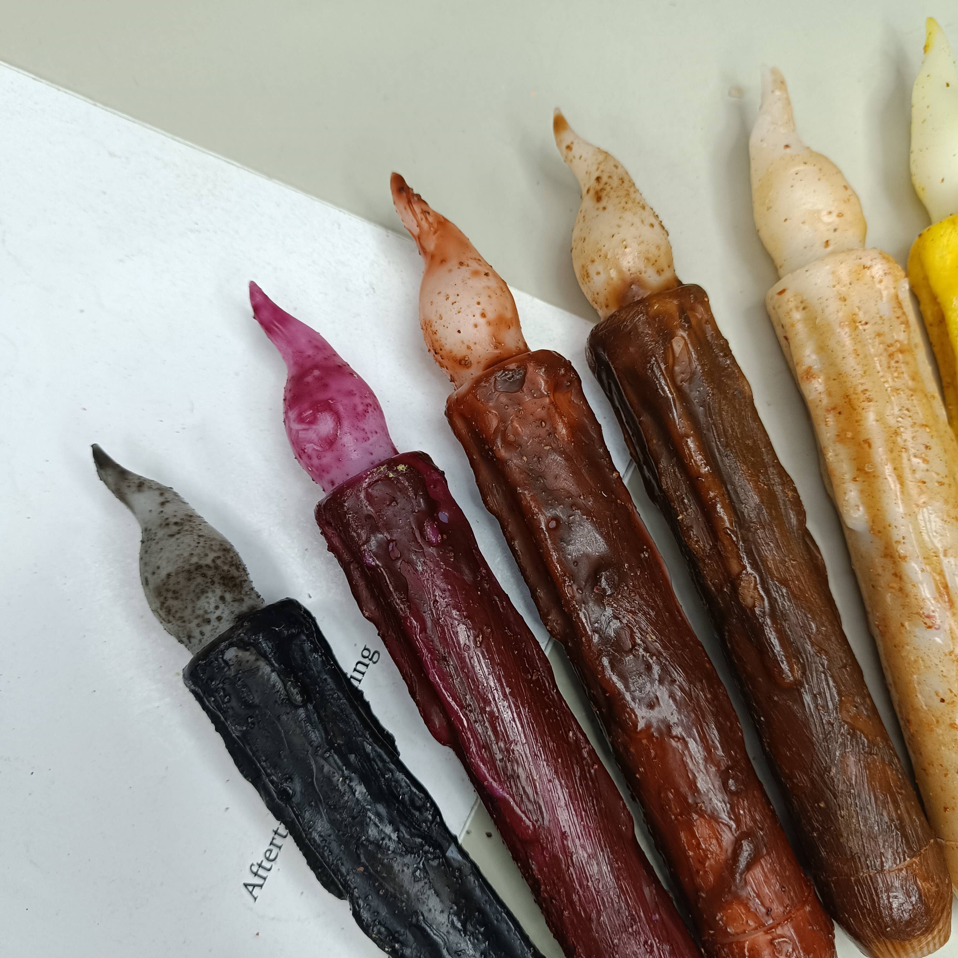 Real Wax Coated LED Taper Candles - 6 pack - Image 5