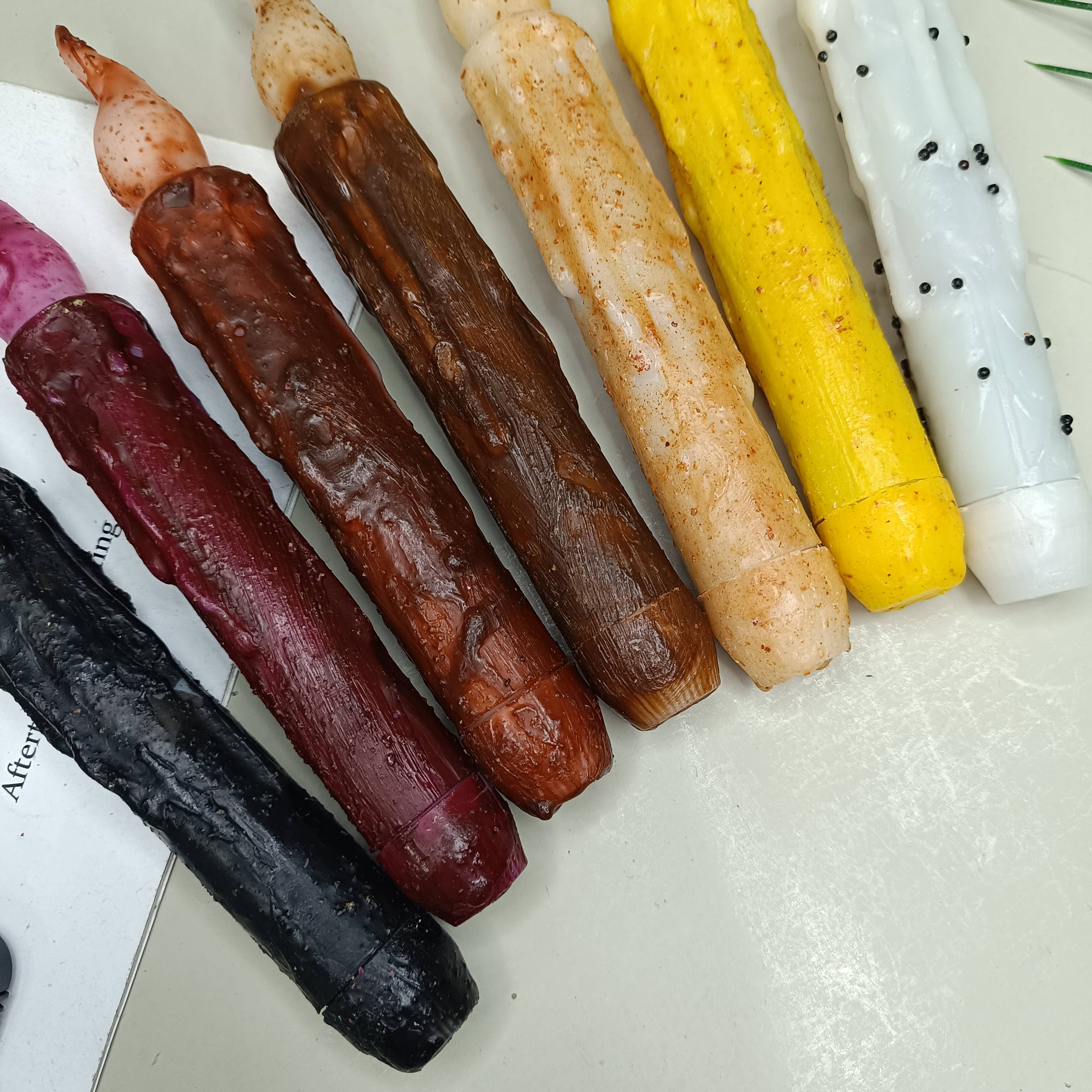 Real Wax Coated LED Taper Candles - 6 pack - Image 7